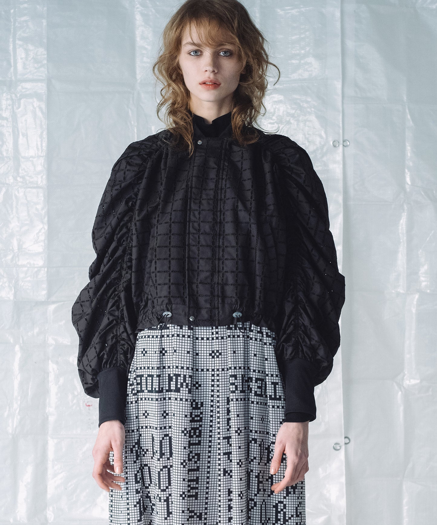 CHECK LACE BLOUSON / チェックレース ブルゾン 【納期8月中旬】
