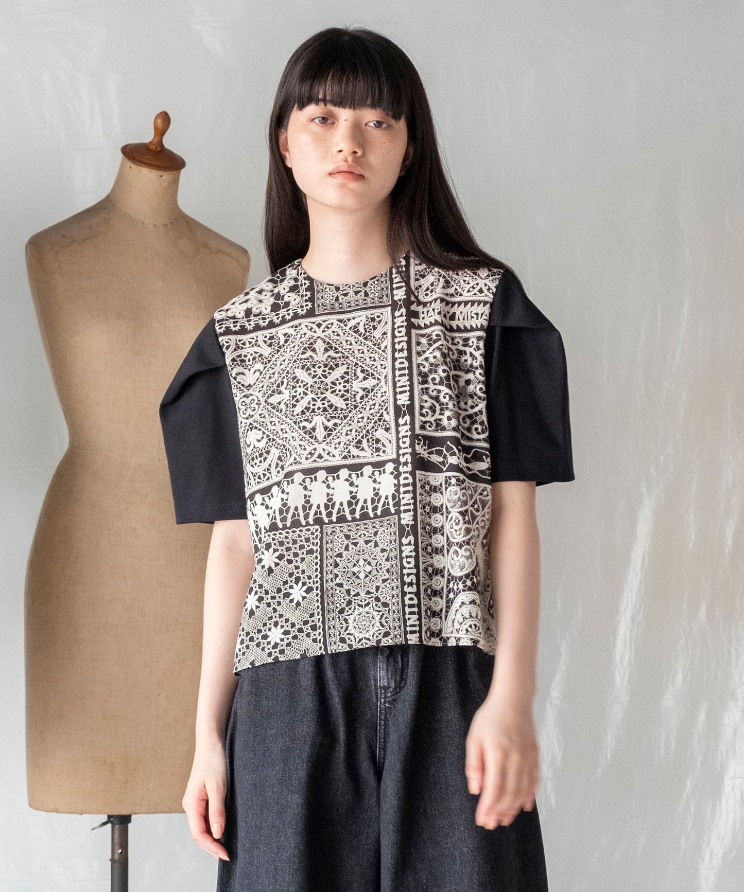 LACE COLLAGE TOPS / レースコラージュトップス【商品納期 1月下旬】