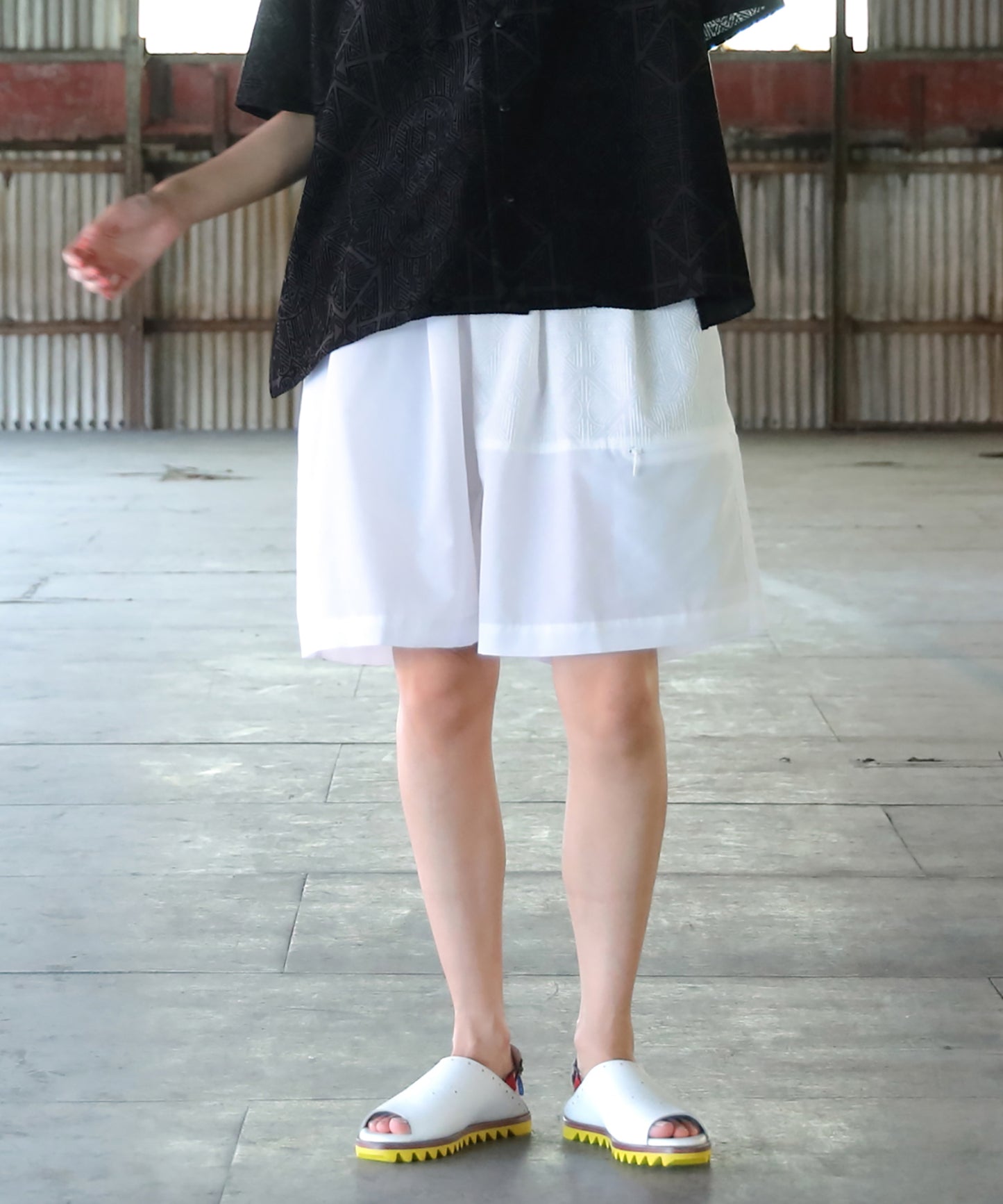 Stone Yard Floc Wide Shorts