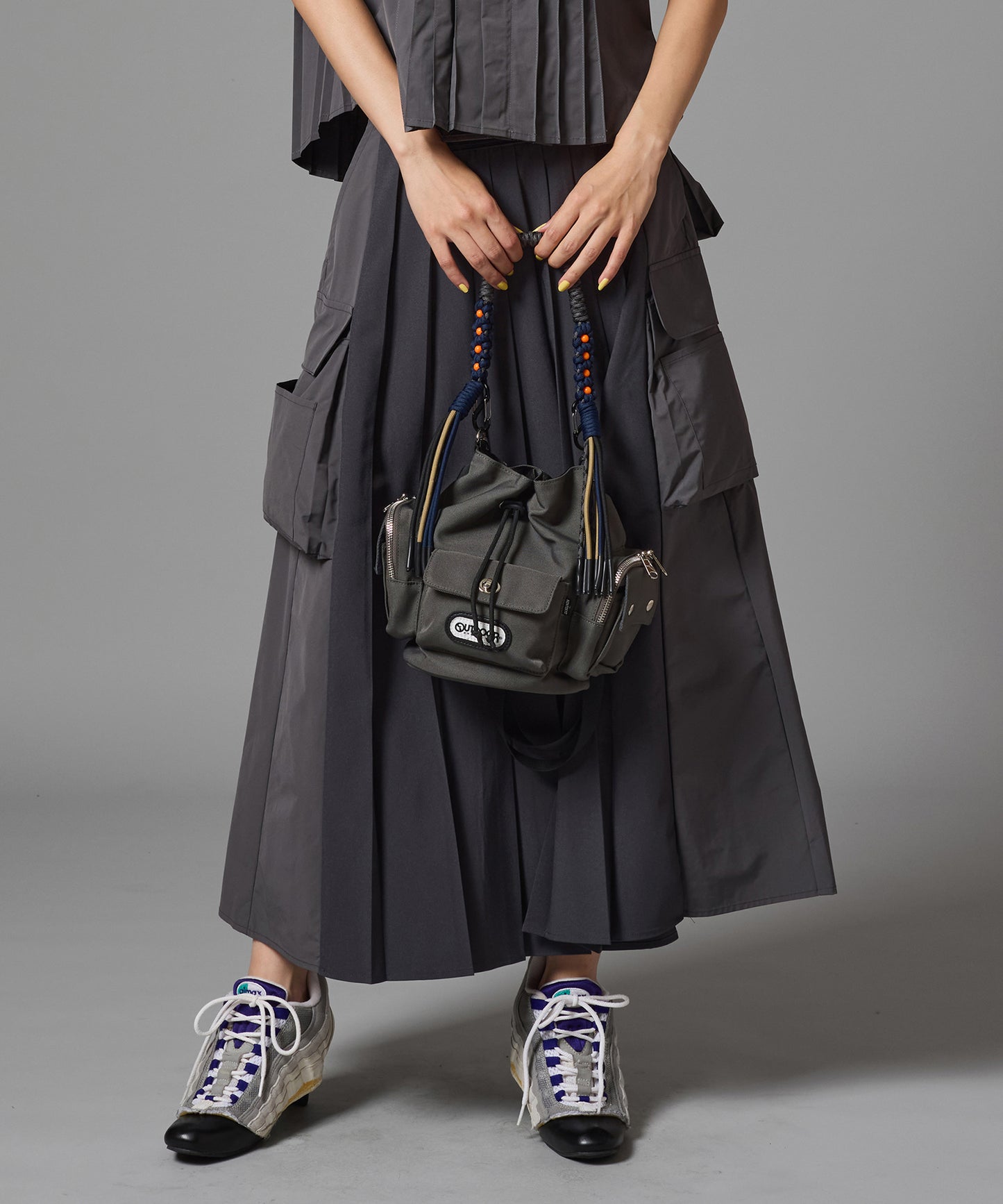 2WAY MULTIPOCKET PLEATS SKIRT