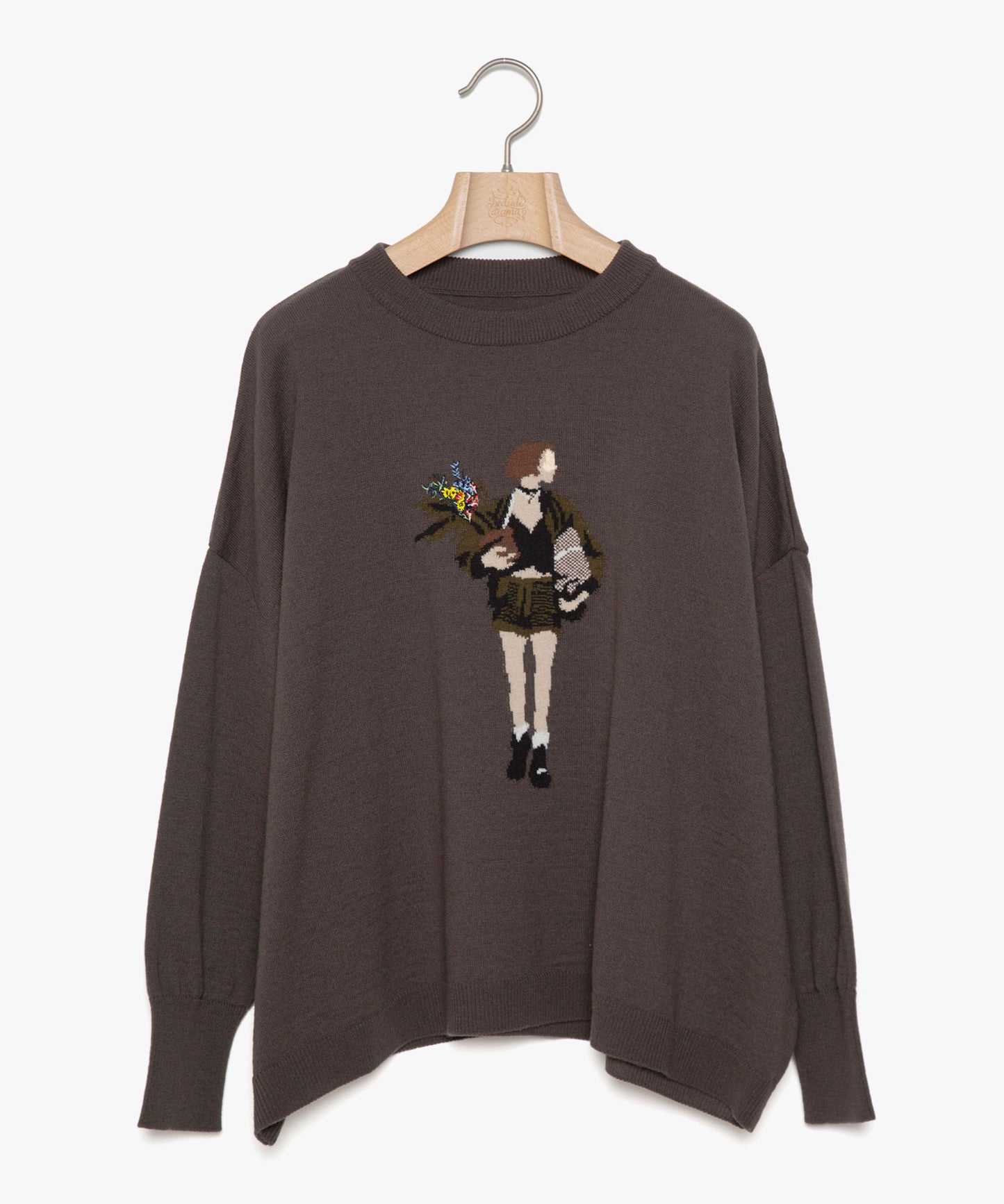 M Flower Wide Knit Sweater