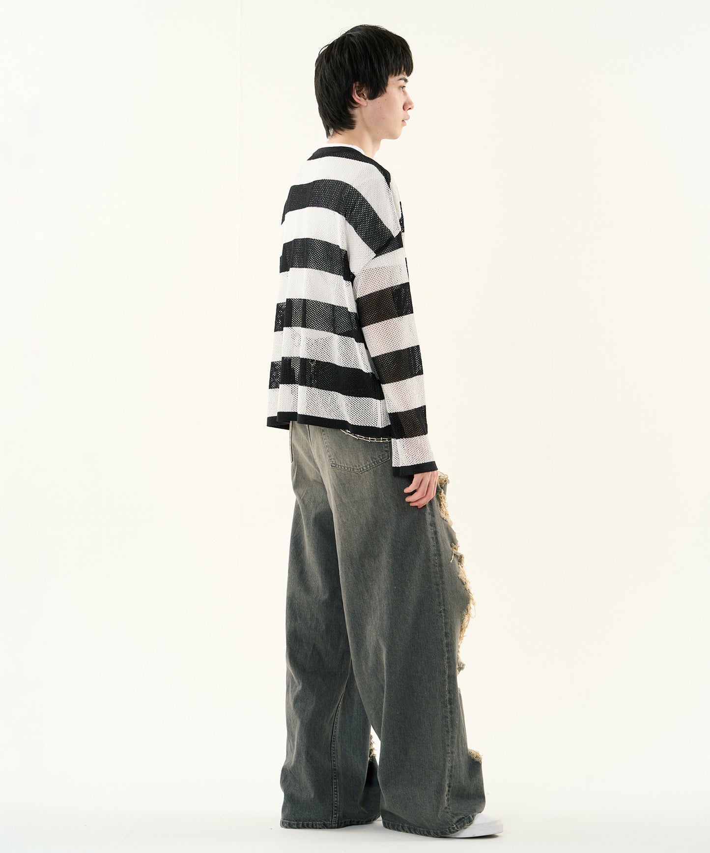 MESH LAME PULLOVER KNIT【商品納期 1月下旬】