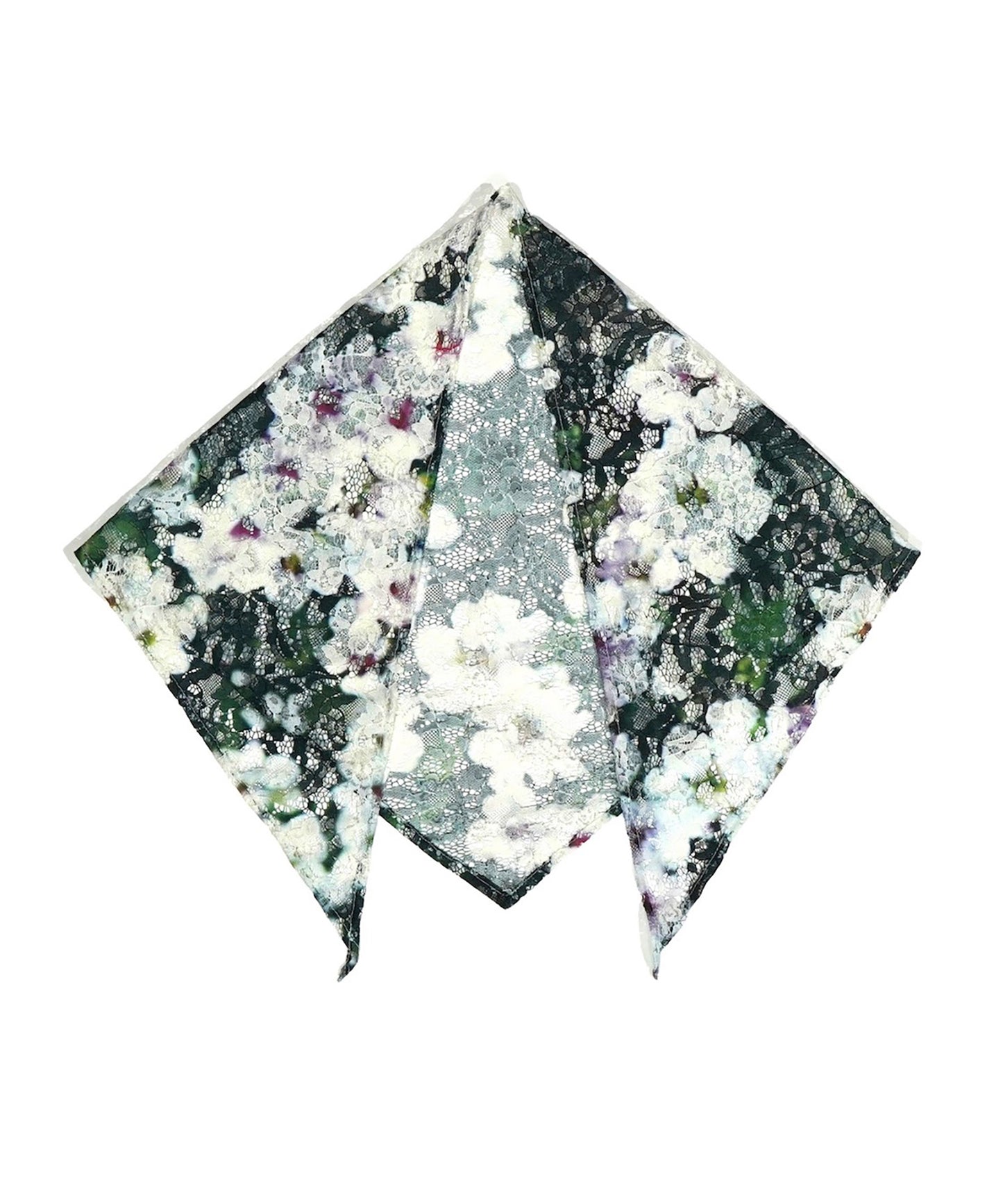 LACE HALF SLEEVE SHIRT & LACE SCARF 【納期8月下旬】