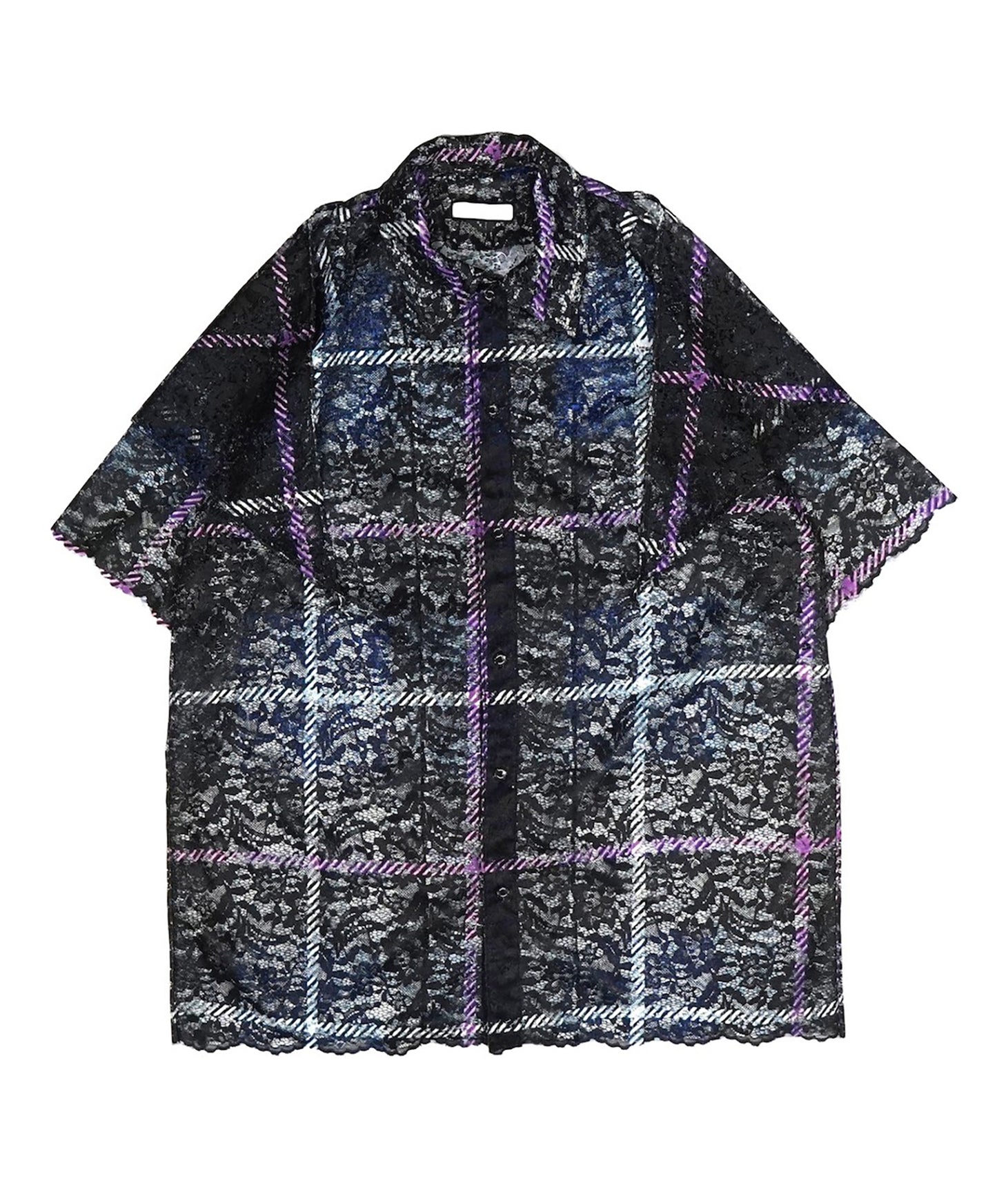 LACE HALF SLEEVE SHIRT & LACE SCARF 【納期8月下旬】