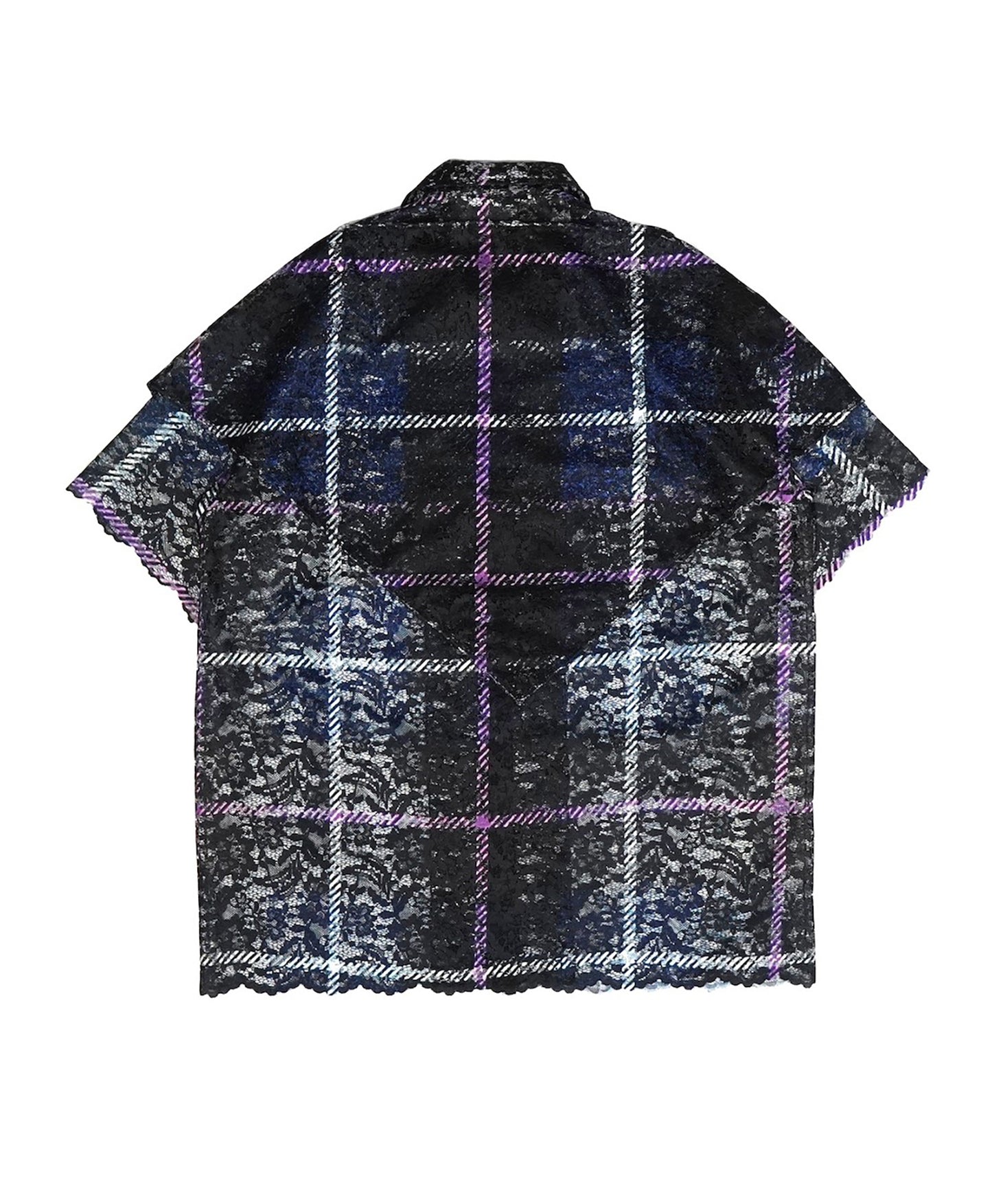 LACE HALF SLEEVE SHIRT & LACE SCARF 【納期8月下旬】