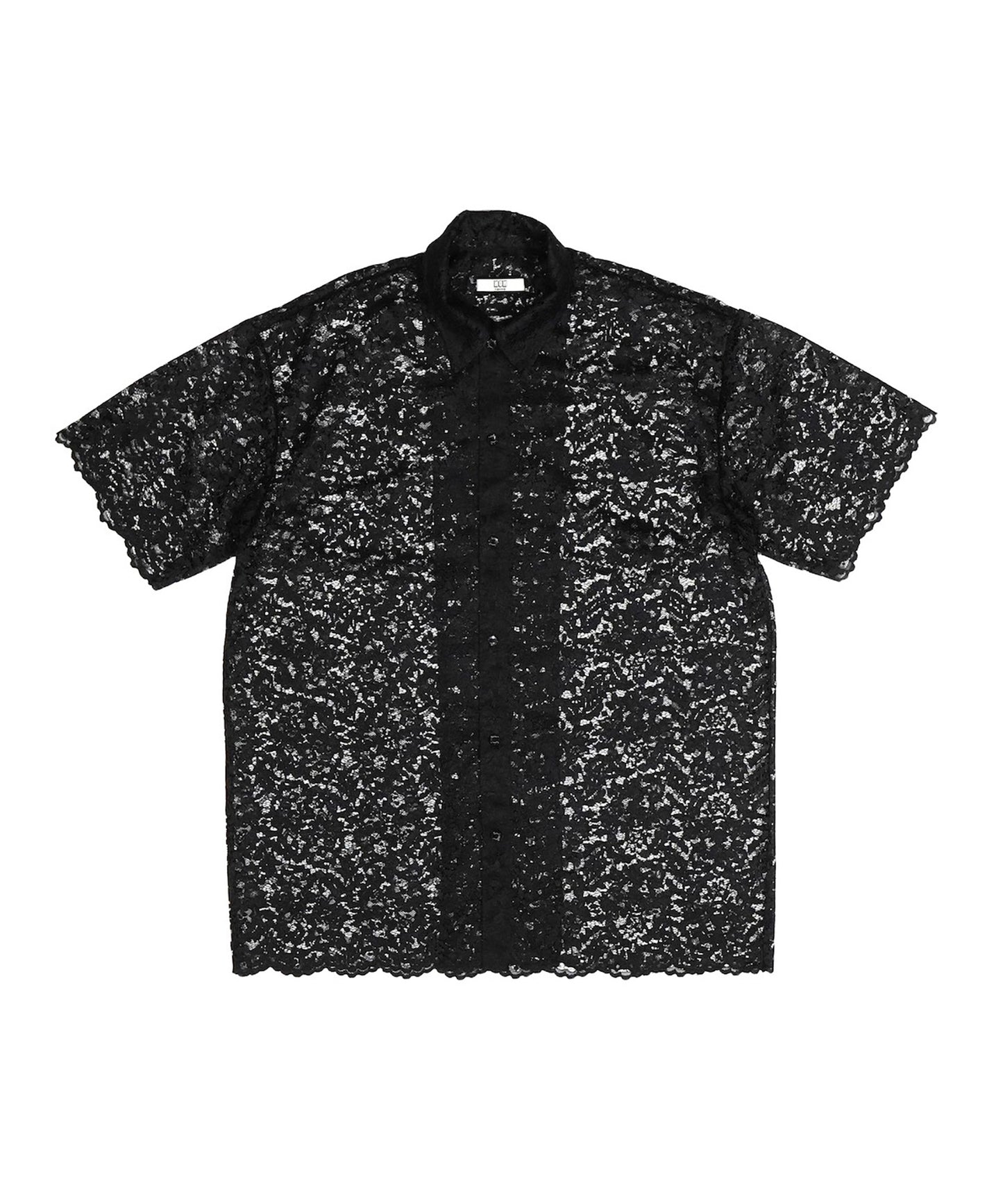 LACE HALF SLEEVE SHIRT & LACE SCARF 【納期8月下旬】