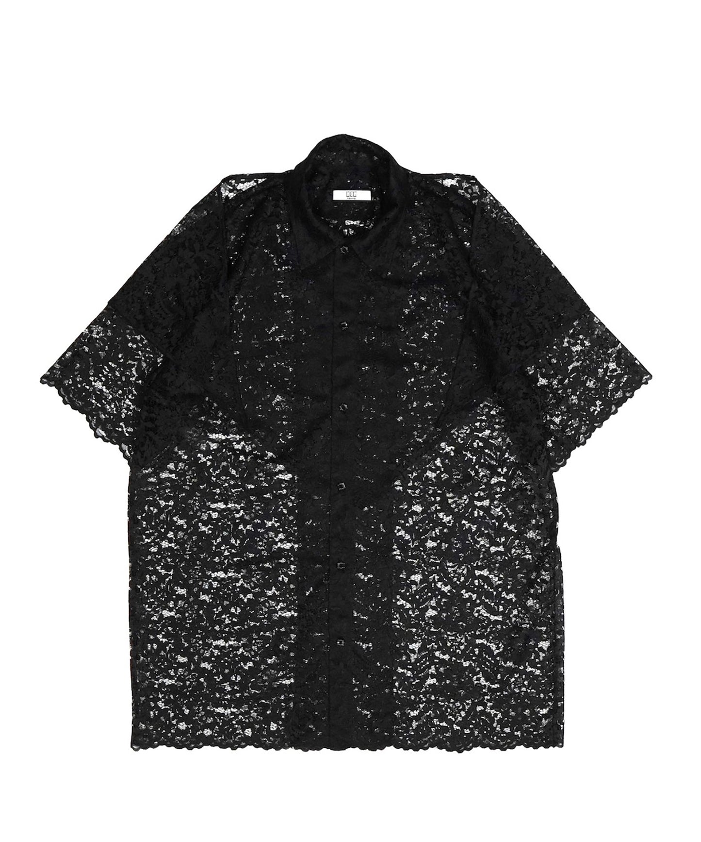 LACE HALF SLEEVE SHIRT & LACE SCARF 【納期8月下旬】
