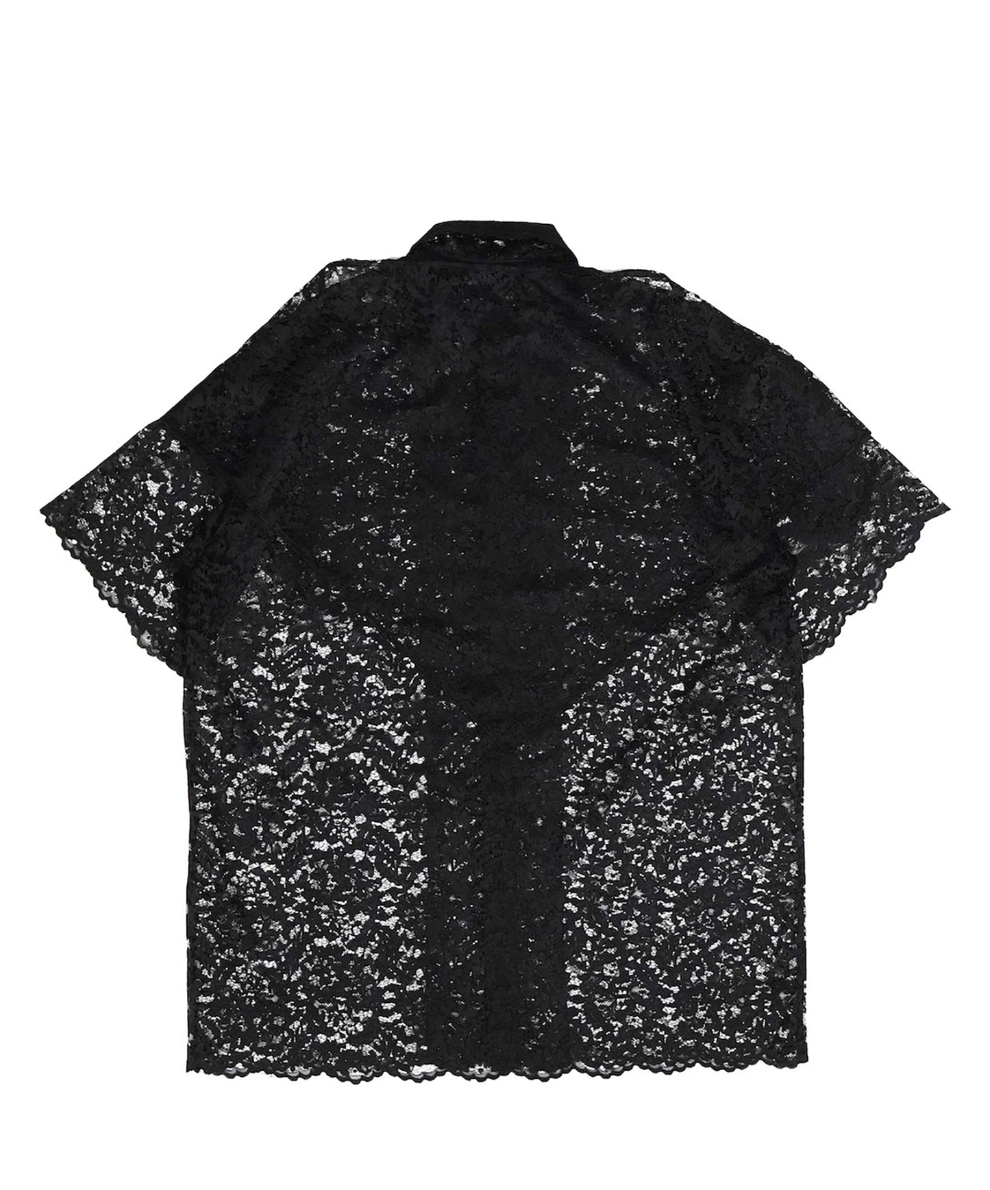 LACE HALF SLEEVE SHIRT & LACE SCARF 【納期8月下旬】