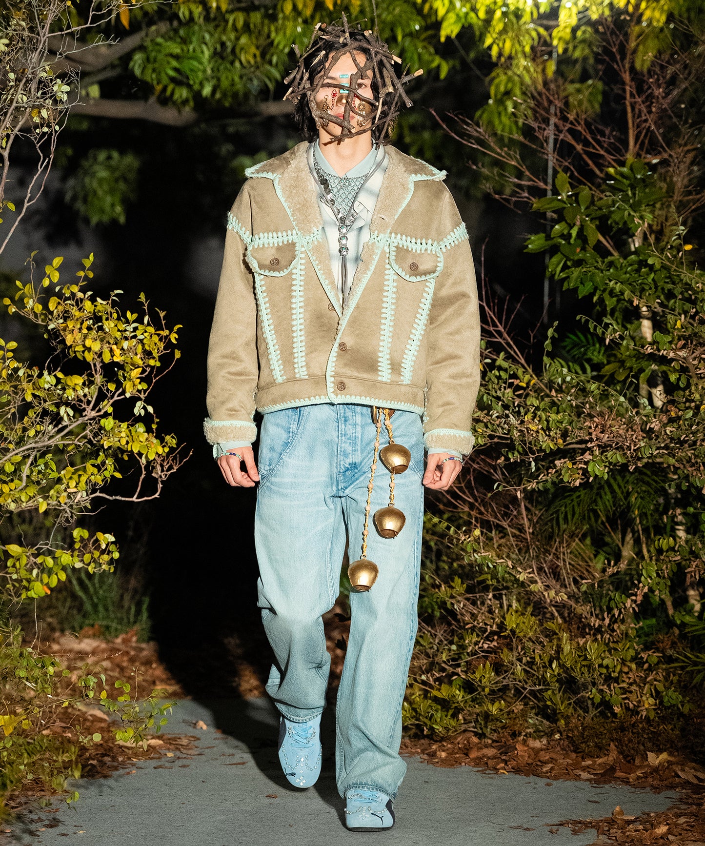 HAND KNITTING BOA BLOUSON