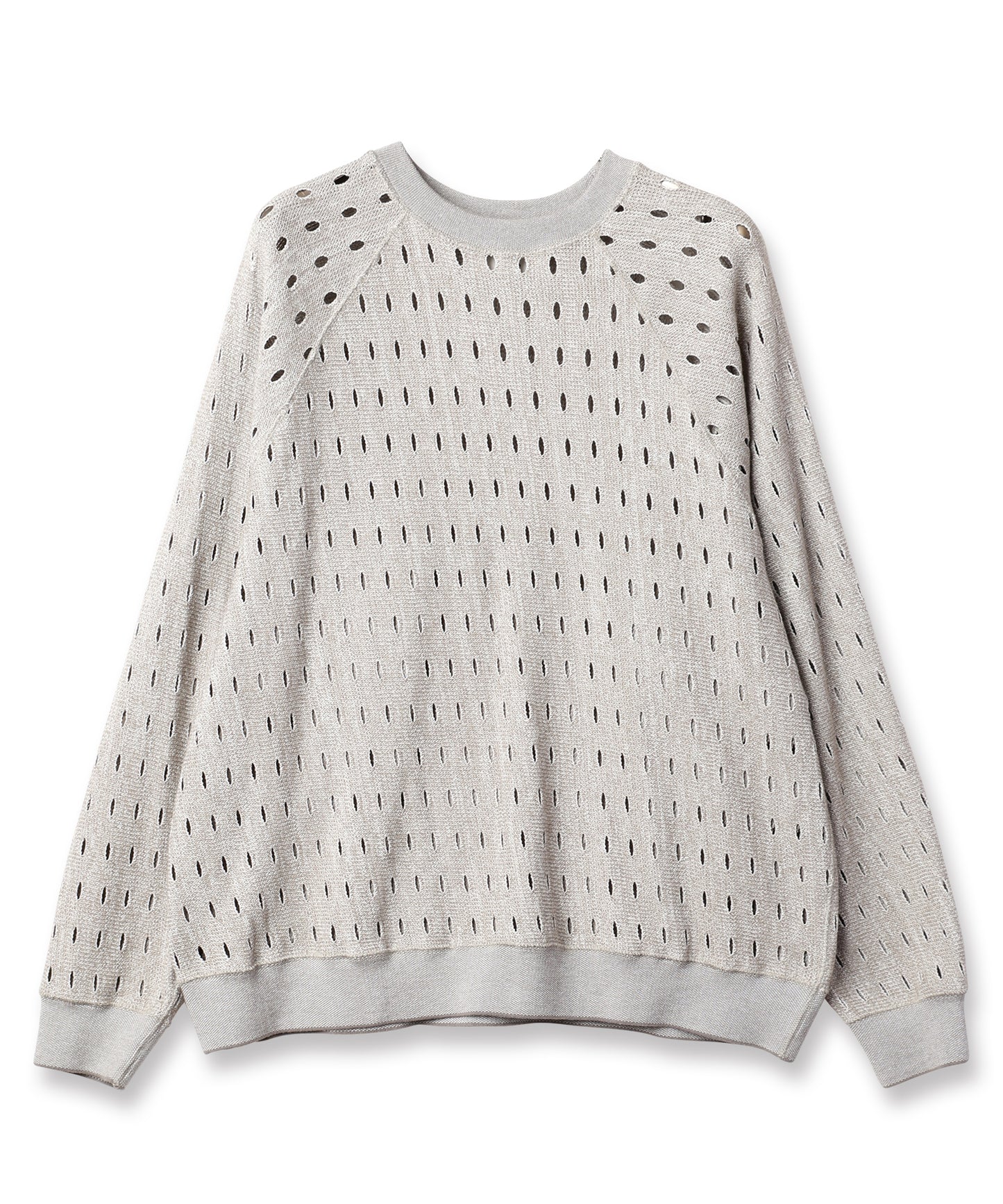 HOLE RAGLAN CREW