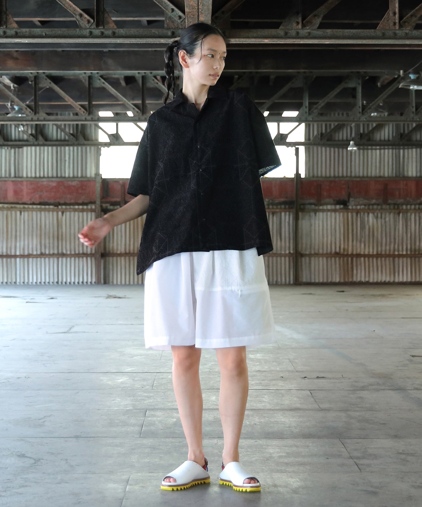 Stone Yard Floc Wide Shorts
