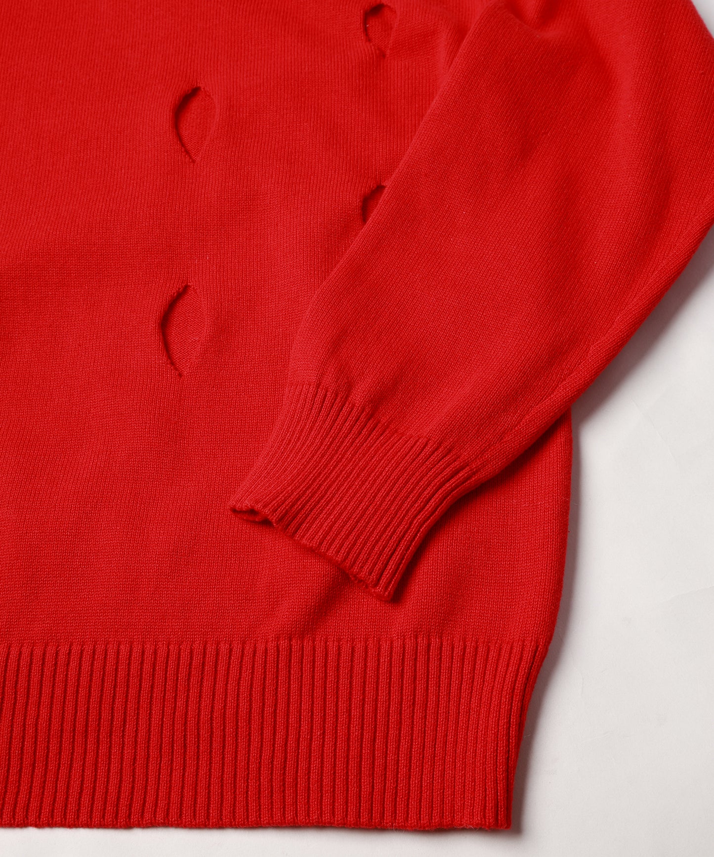 HOLE CREW KNIT