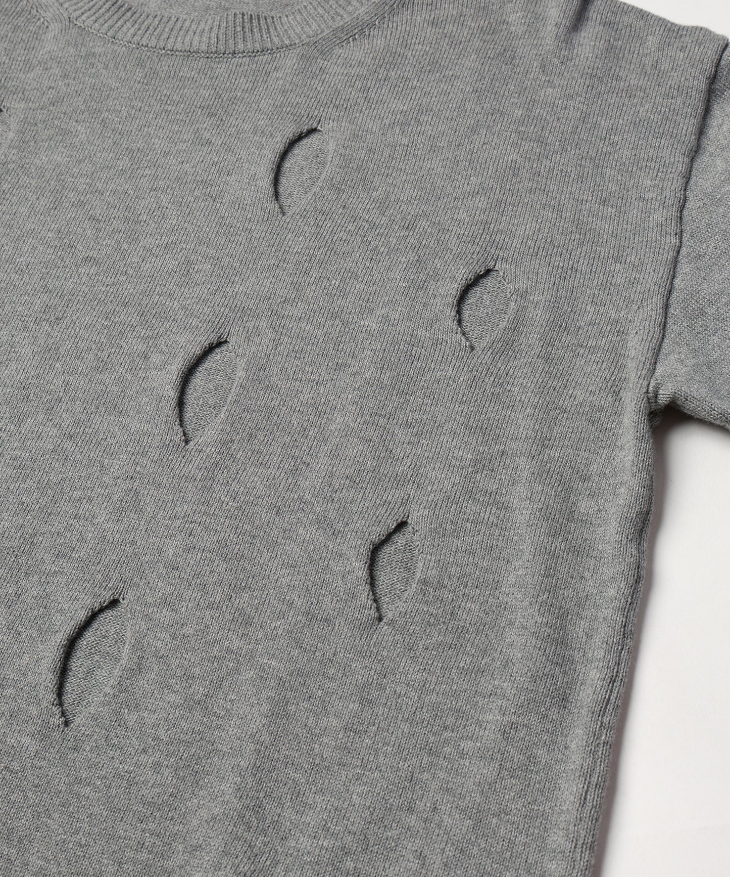 HOLE CREW KNIT