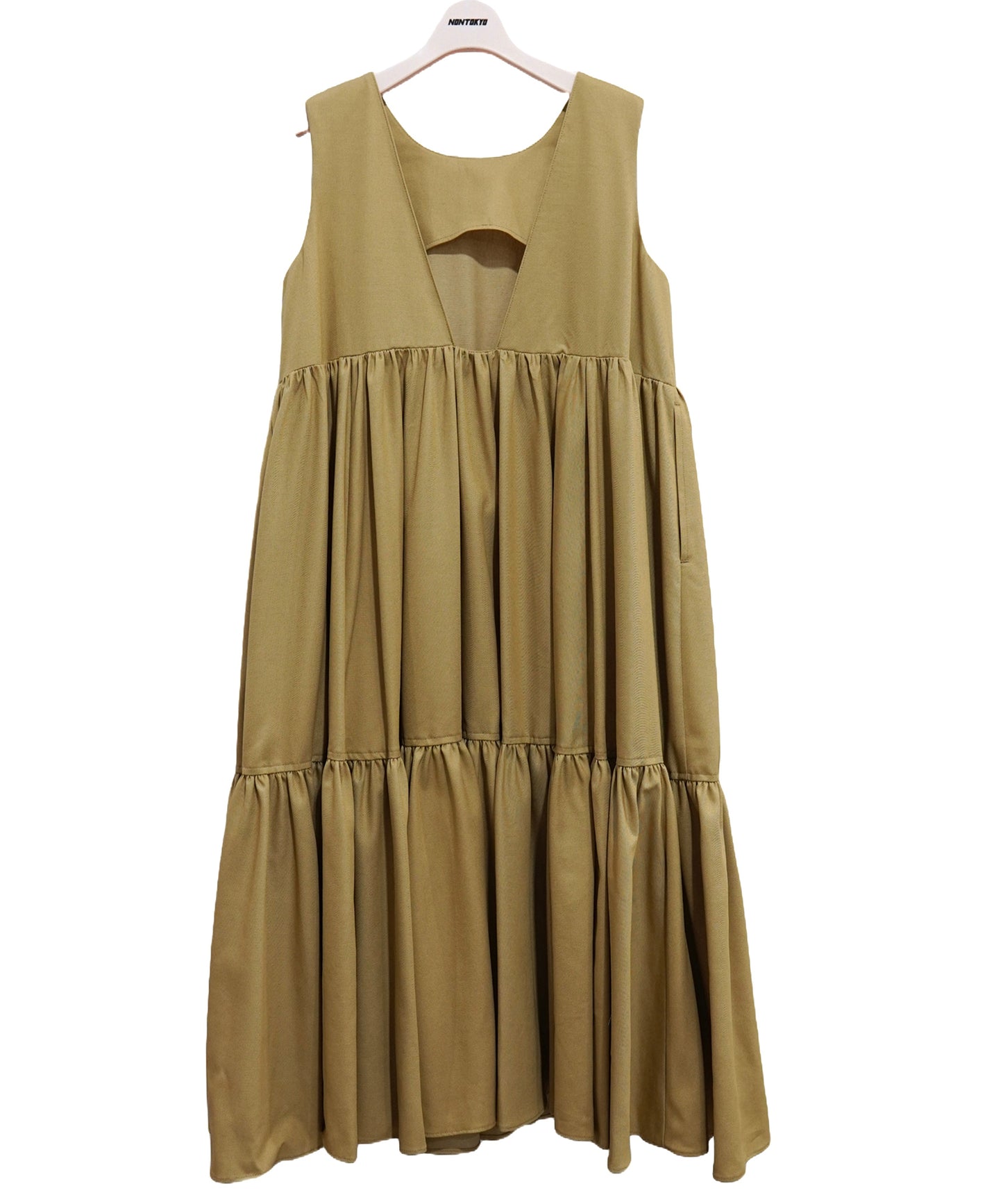 2FACE FLARE DENIM ONE-PIECE【納期2月下旬】