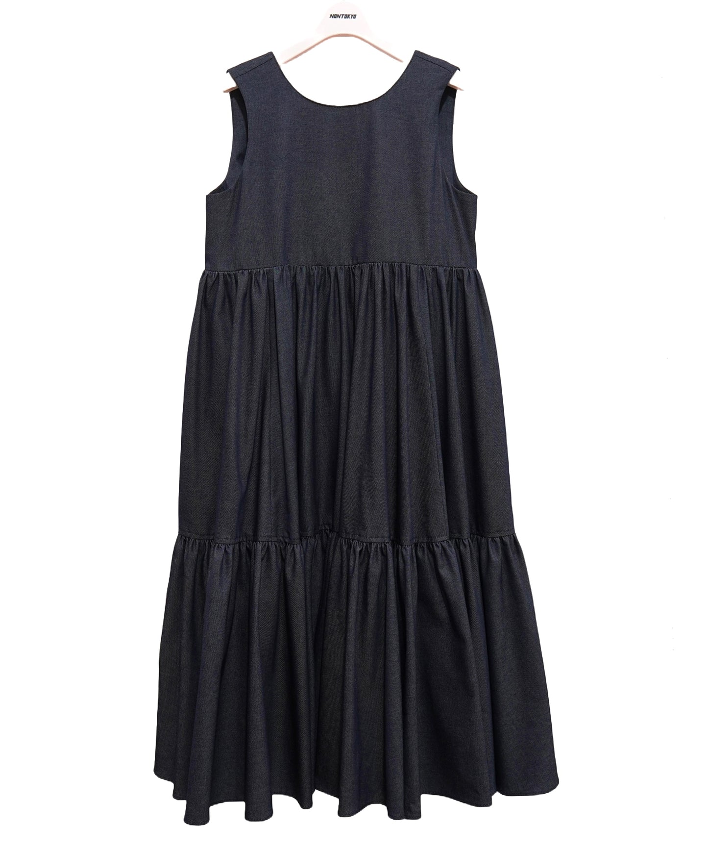 2FACE FLARE DENIM ONE-PIECE【納期2月下旬】