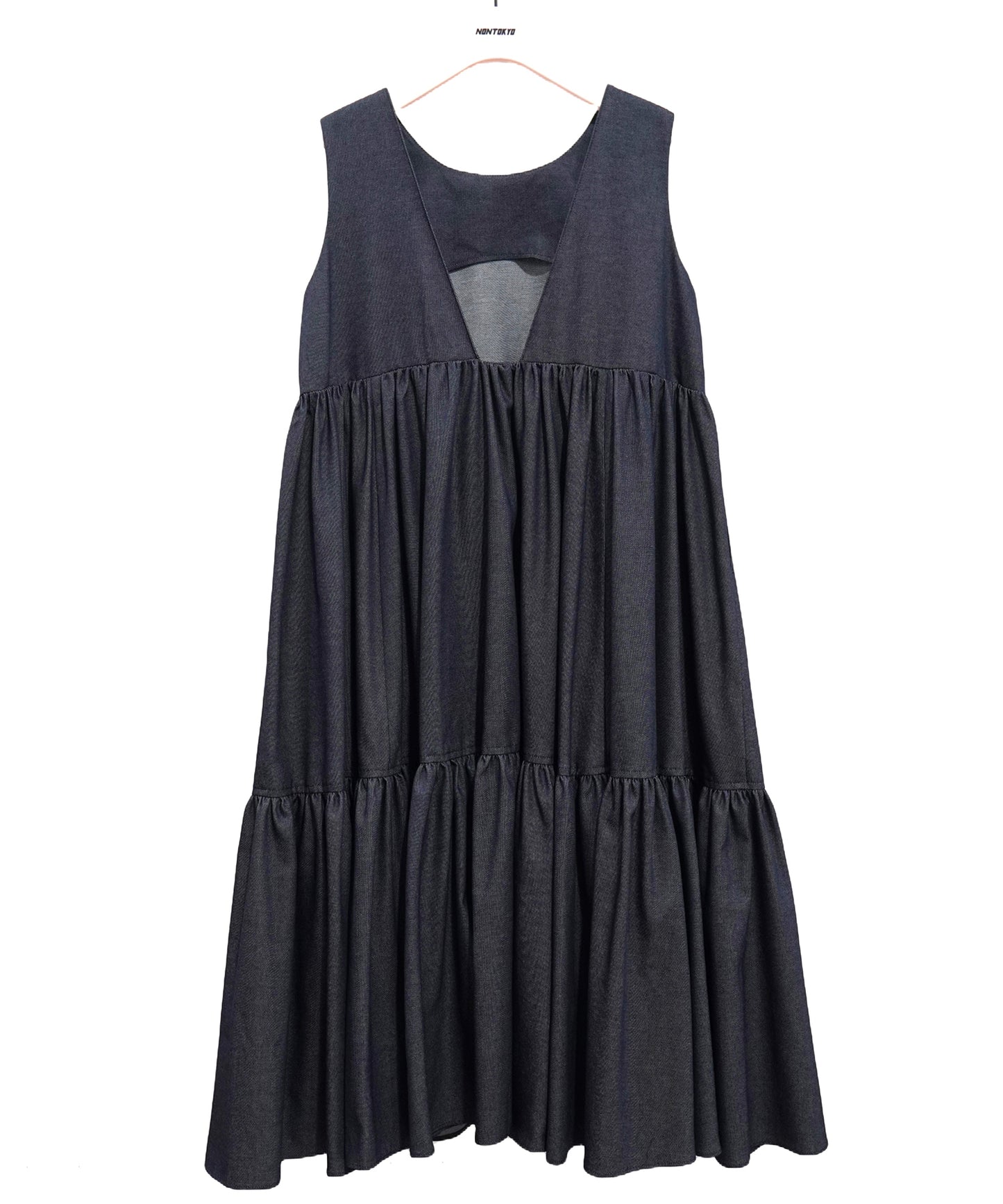 2FACE FLARE DENIM ONE-PIECE【納期2月下旬】