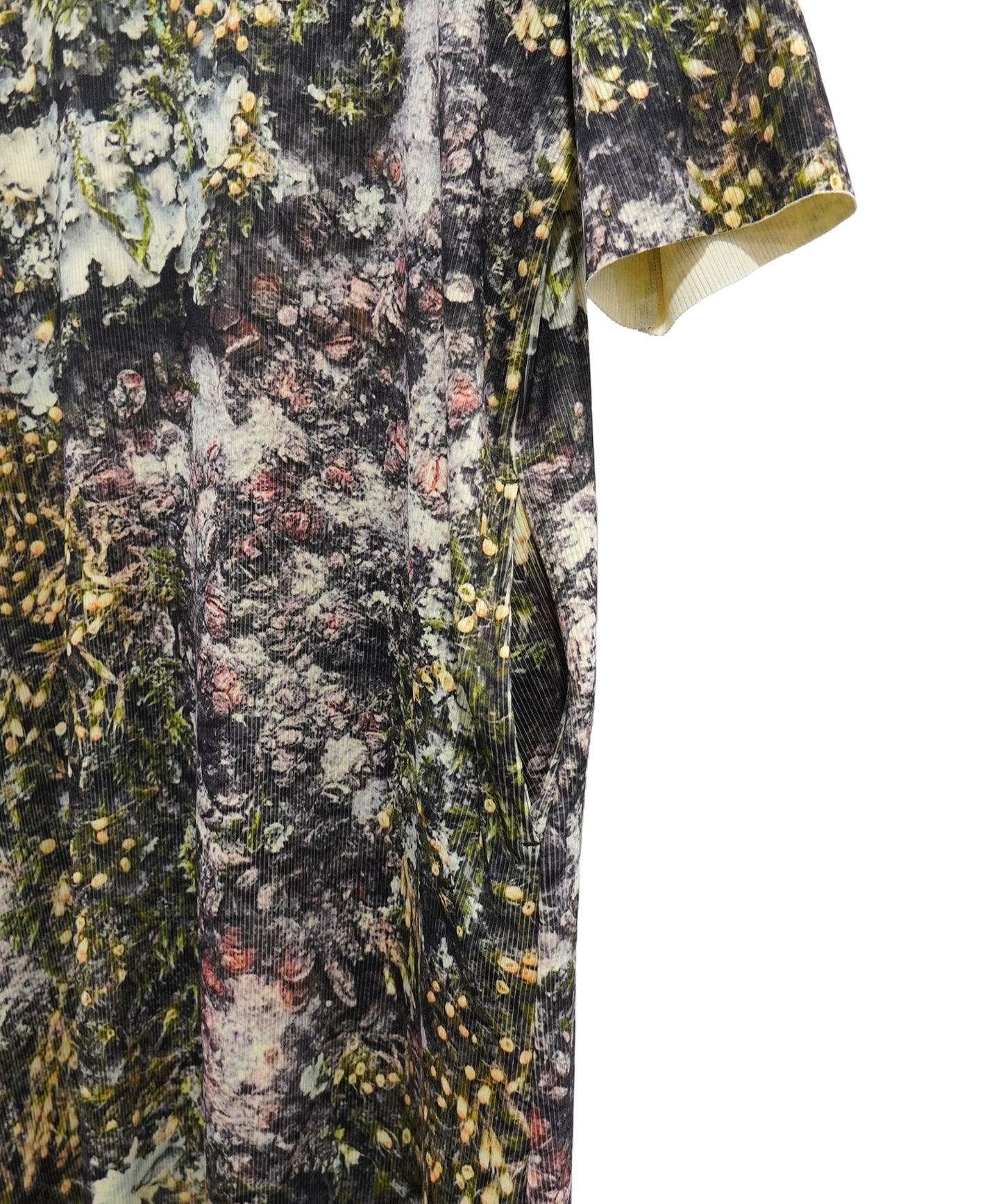 PRINT RIB HALF SLEEVE ONE-PIECE【納期4月下旬】