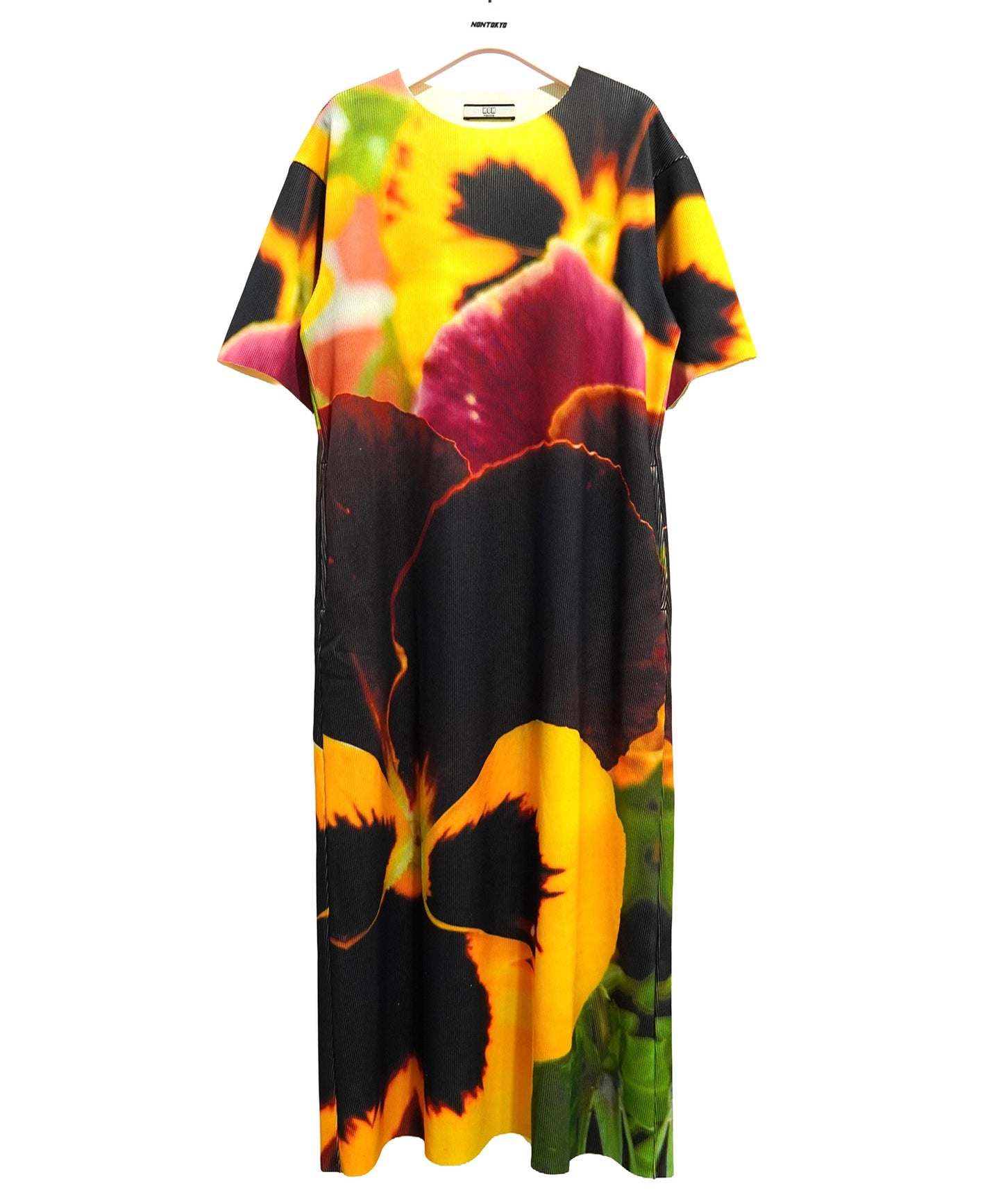 PRINT RIB HALF SLEEVE ONE-PIECE【納期4月下旬】