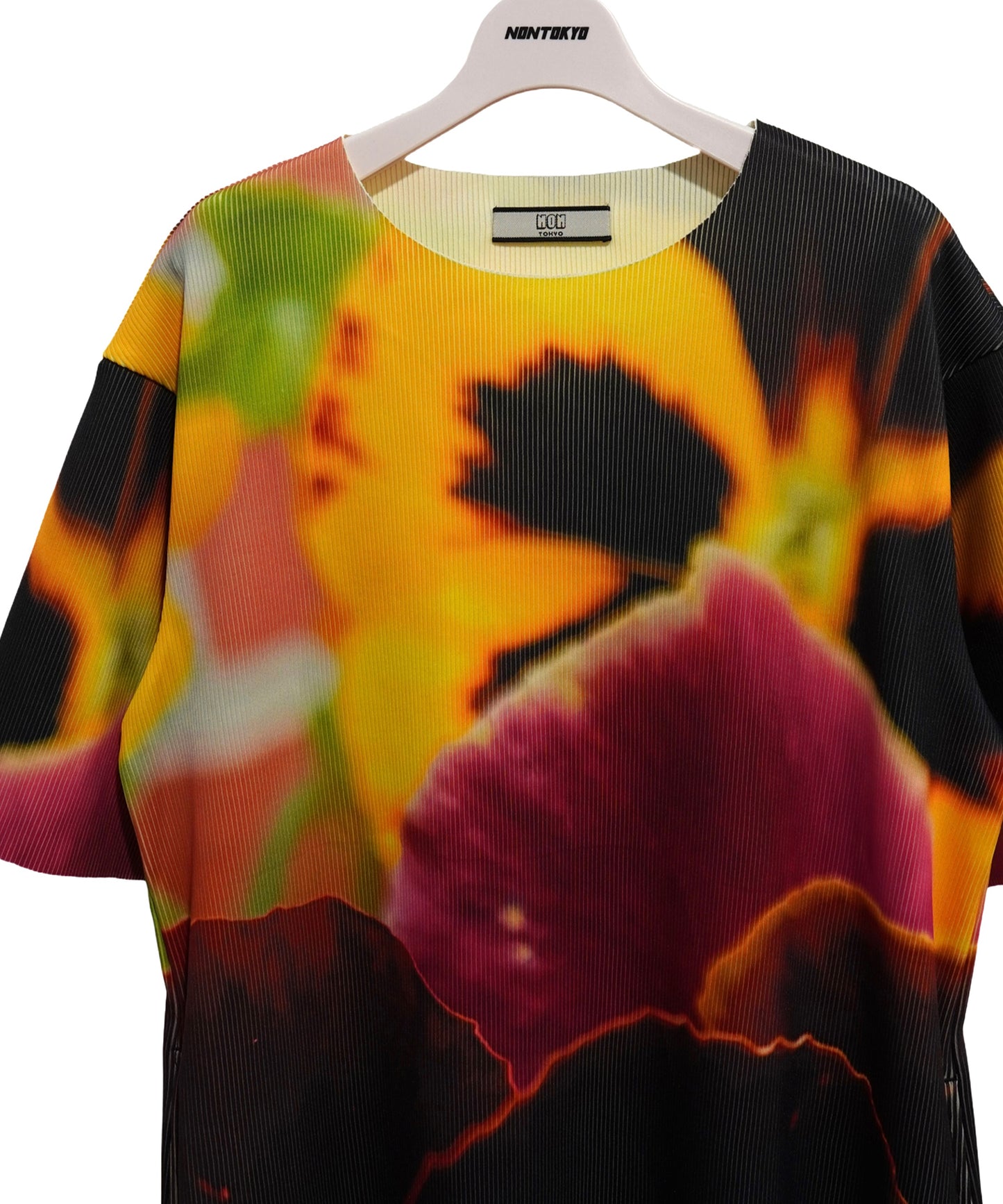 PRINT RIB HALF SLEEVE ONE-PIECE【納期4月下旬】