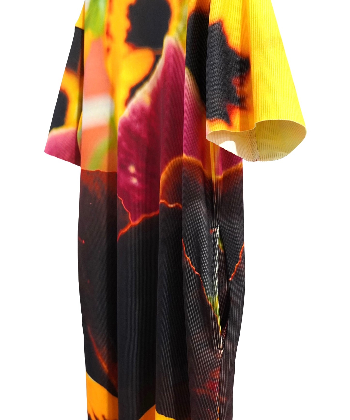 PRINT RIB HALF SLEEVE ONE-PIECE【納期4月下旬】