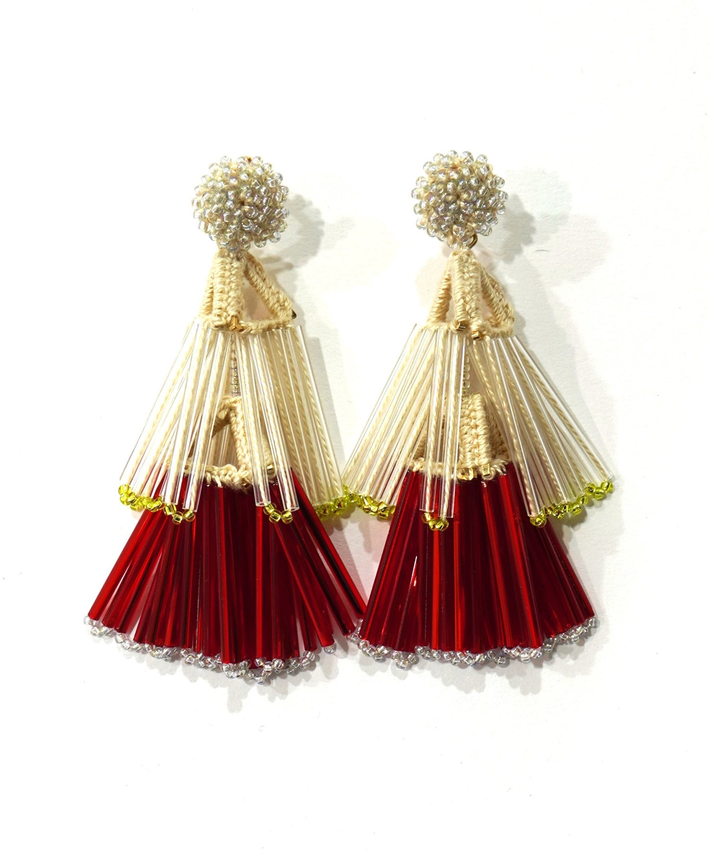 BEADS FRINGE EARRING【納期4月下旬】