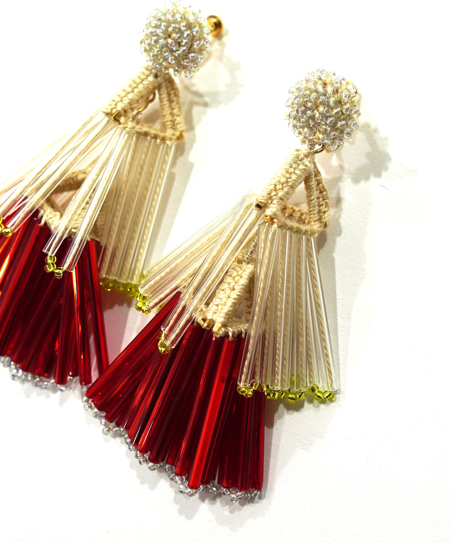 BEADS FRINGE EARRING【納期4月下旬】