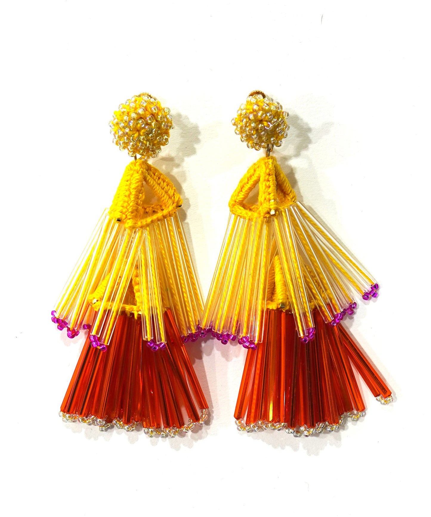 BEADS FRINGE EARRING【納期4月下旬】