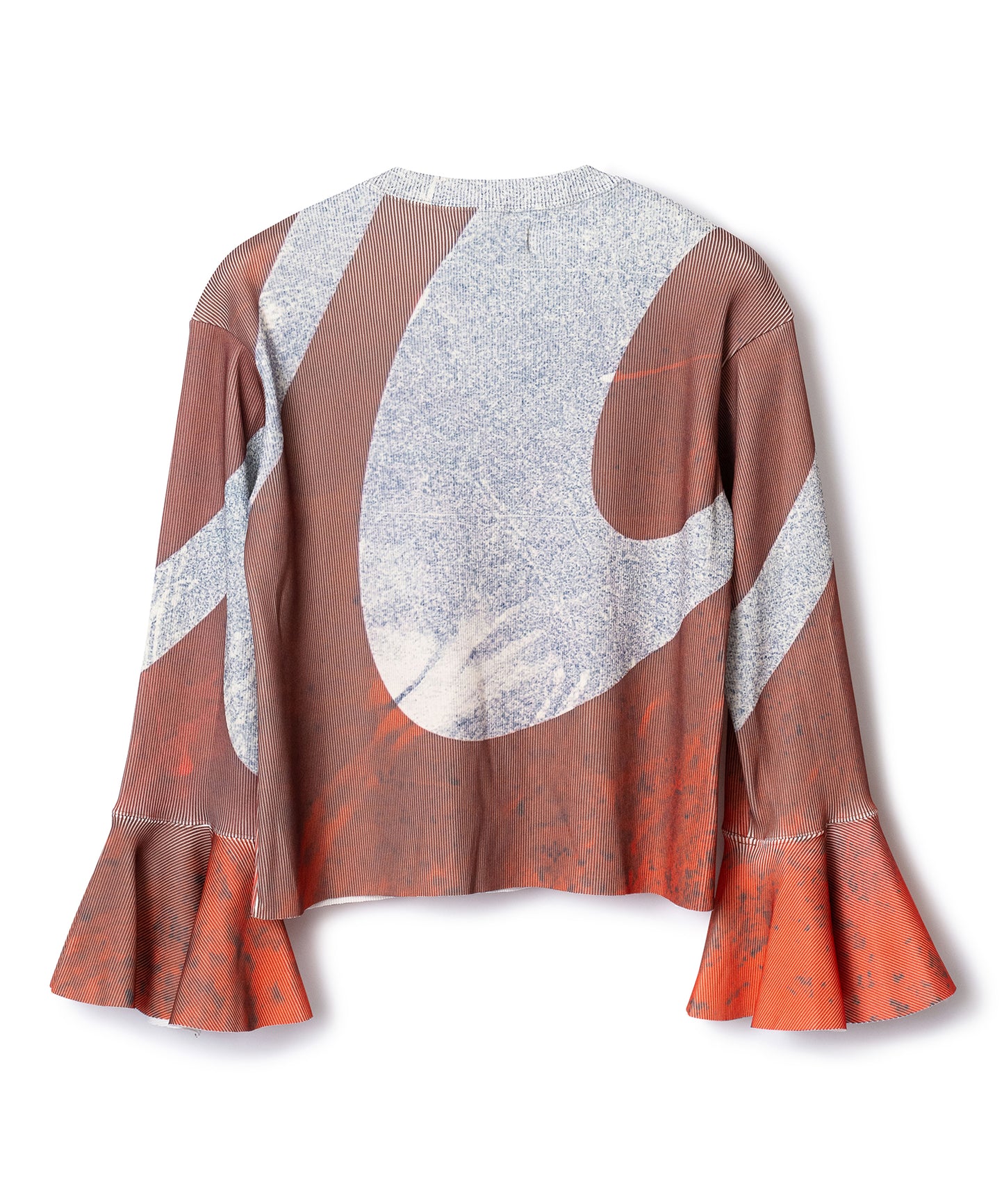 PRINT RIB FLARE SLEEVE C/S