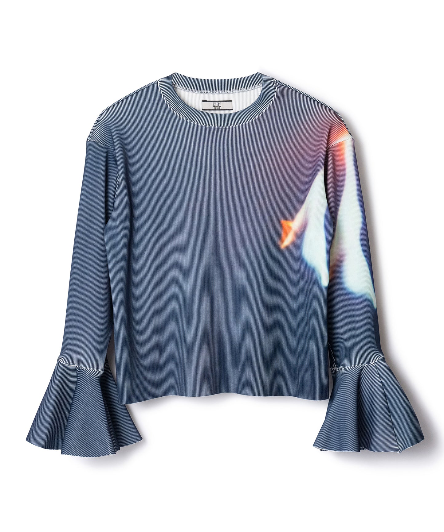 PRINT RIB FLARE SLEEVE C/S