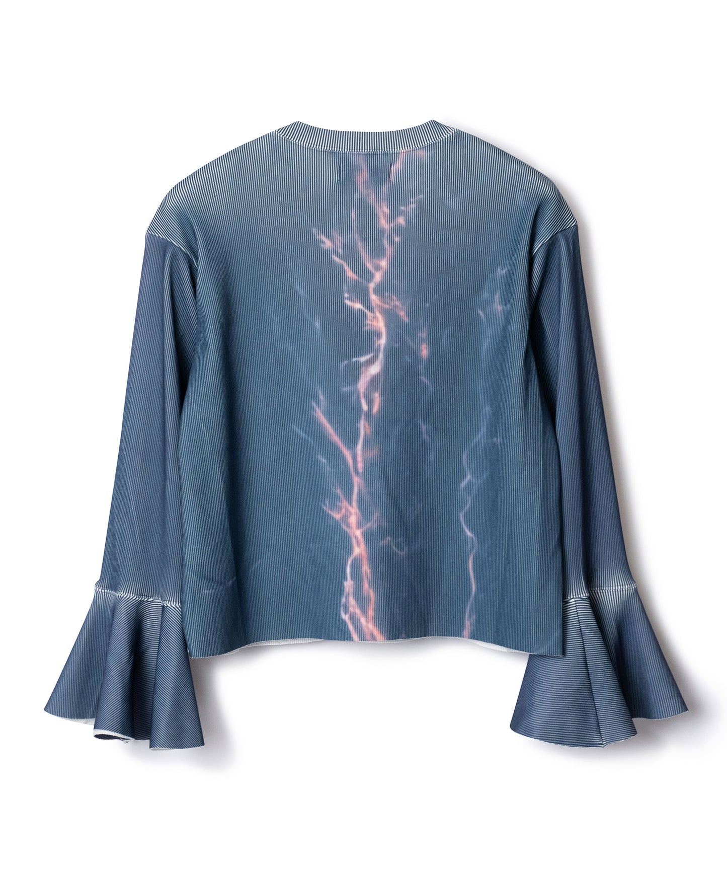PRINT RIB FLARE SLEEVE C/S