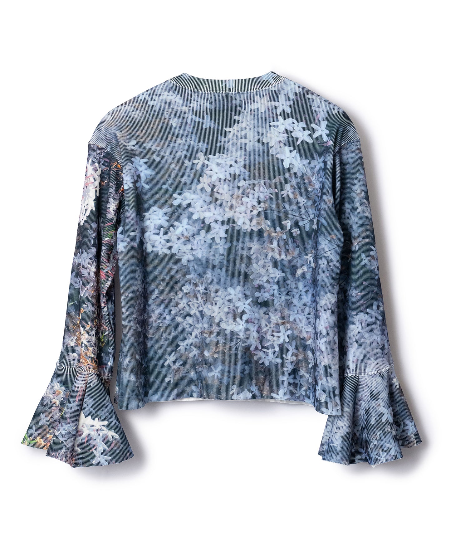 PRINT RIB FLARE SLEEVE C/S
