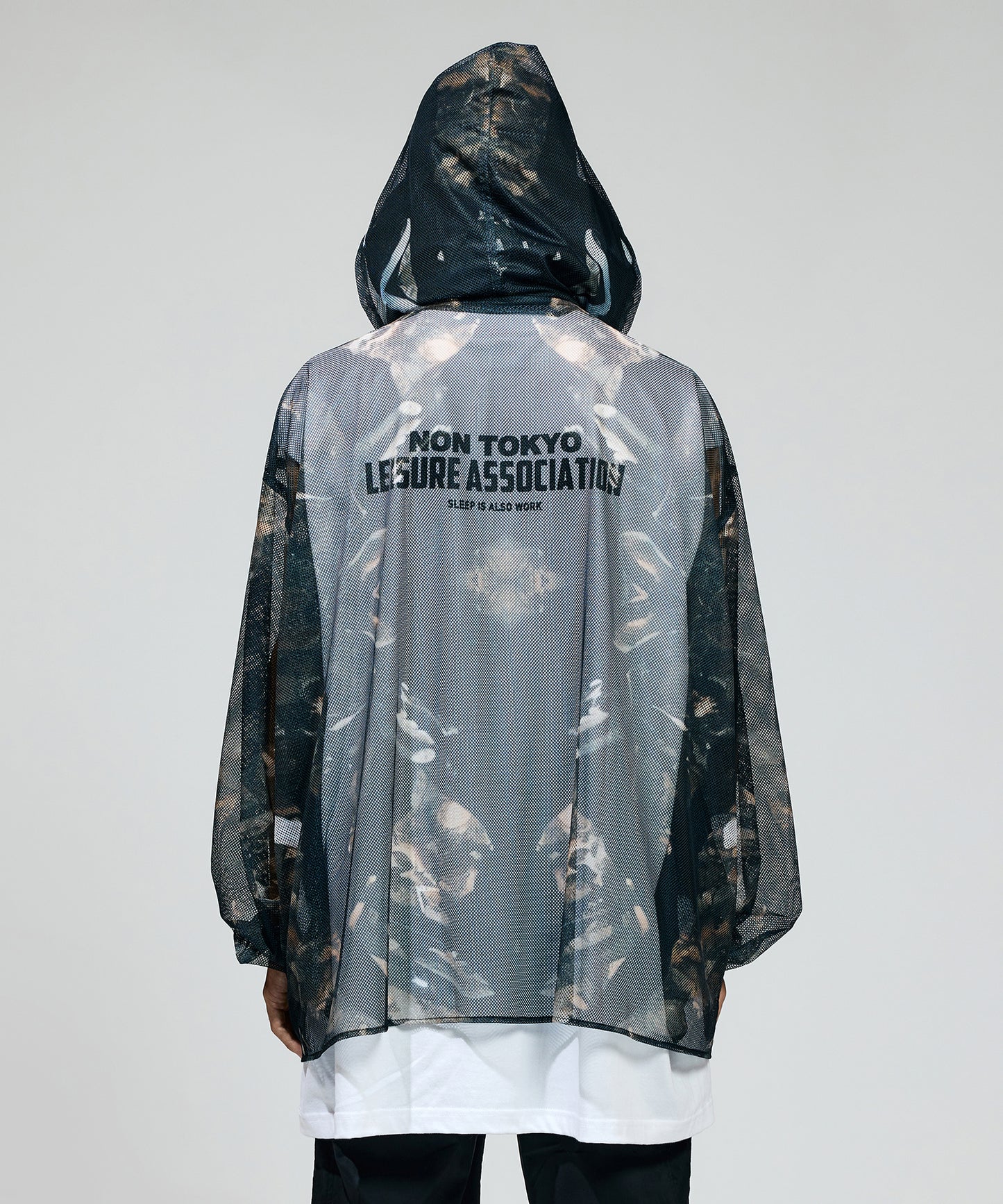 PRINT MESH ZIPUP PARKA