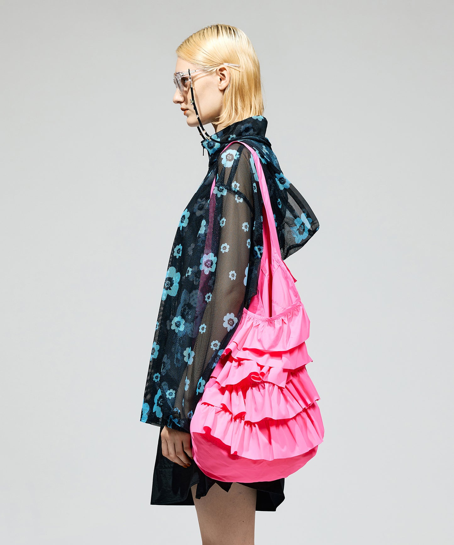 PRINT MESH ZIPUP PARKA
