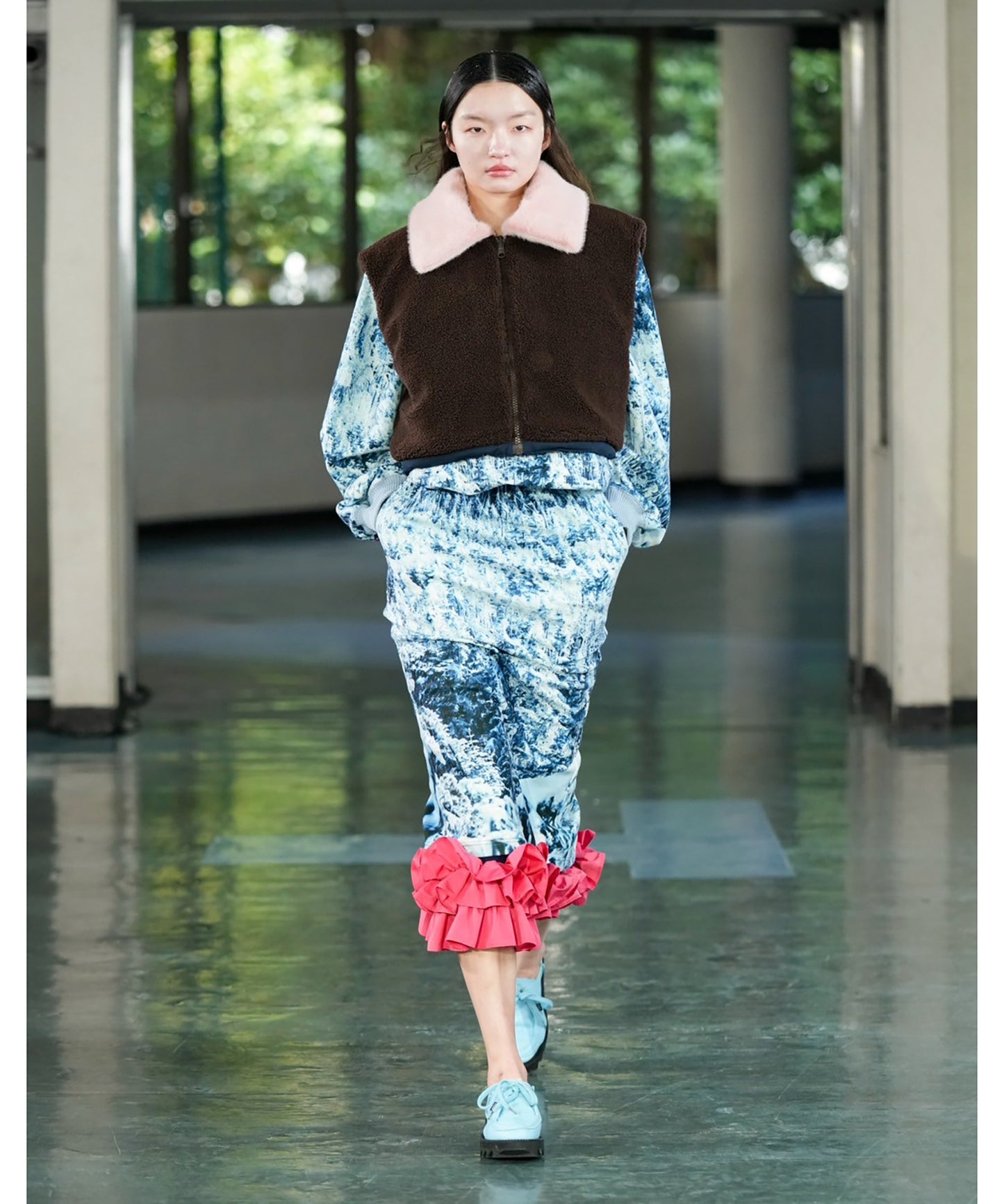 PRINT FLEECE TIGHT SKIRT【納期10月下旬】