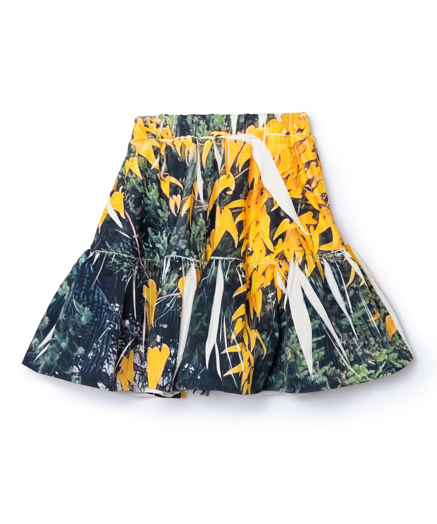 DIRECT PRINT RIB GATHER MINI SKIRT 【納期8月下旬】