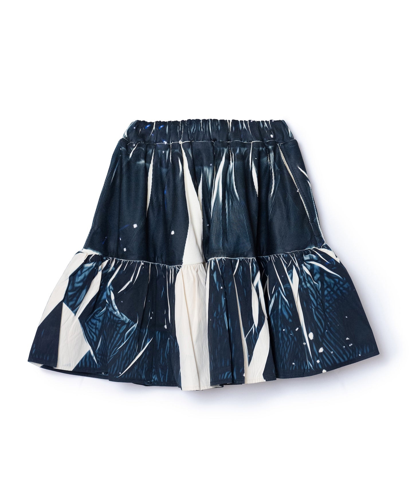 DIRECT PRINT RIB GATHER MINI SKIRT 【納期8月下旬】