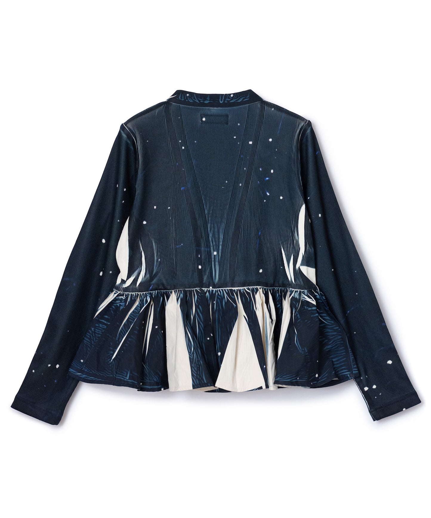 DIRECT PRINT RIB GATHER CARDIGAN 【納期8月下旬】