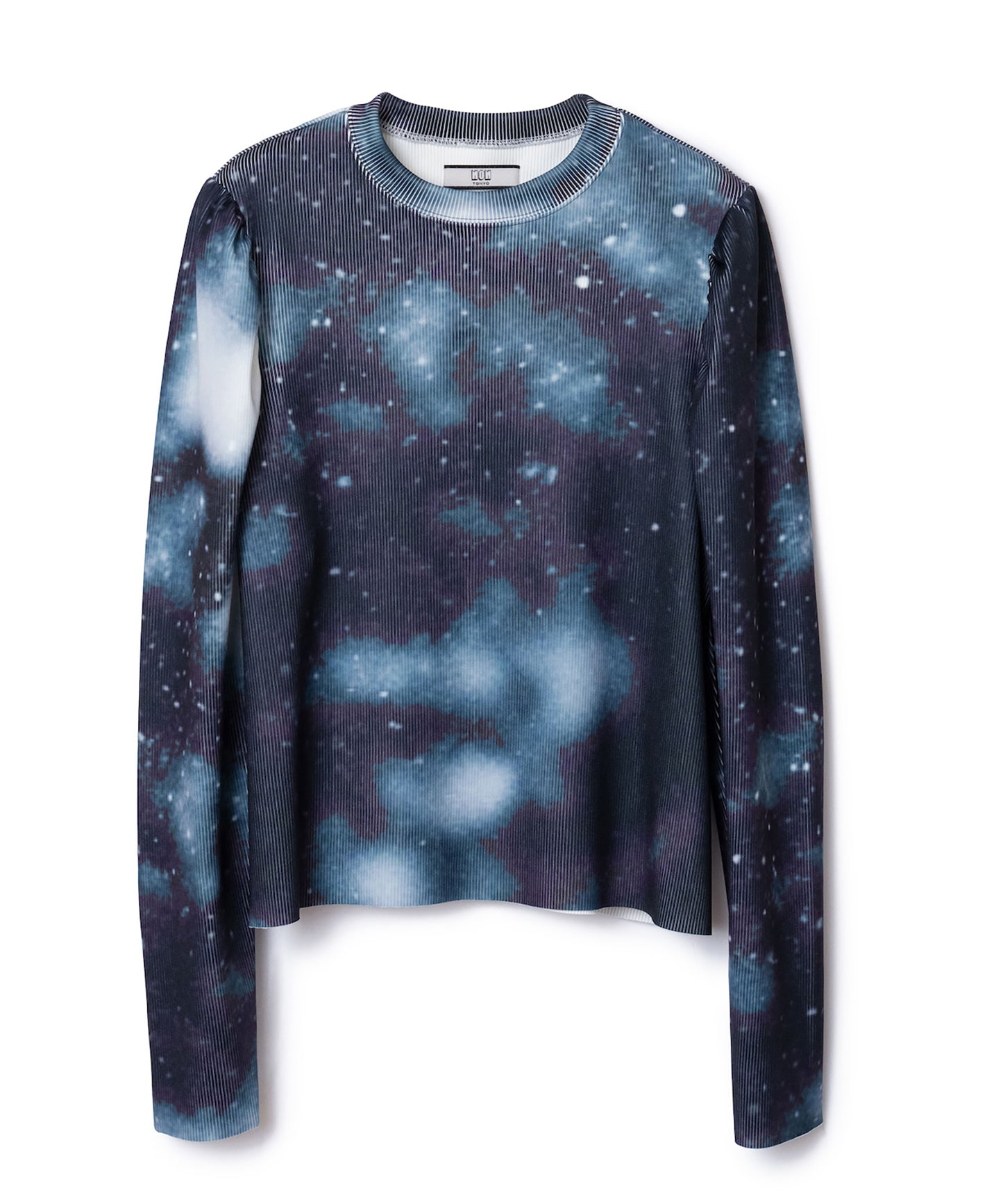 PRINT RIB PUFF SLEEVE C/S 【納期8月下旬】