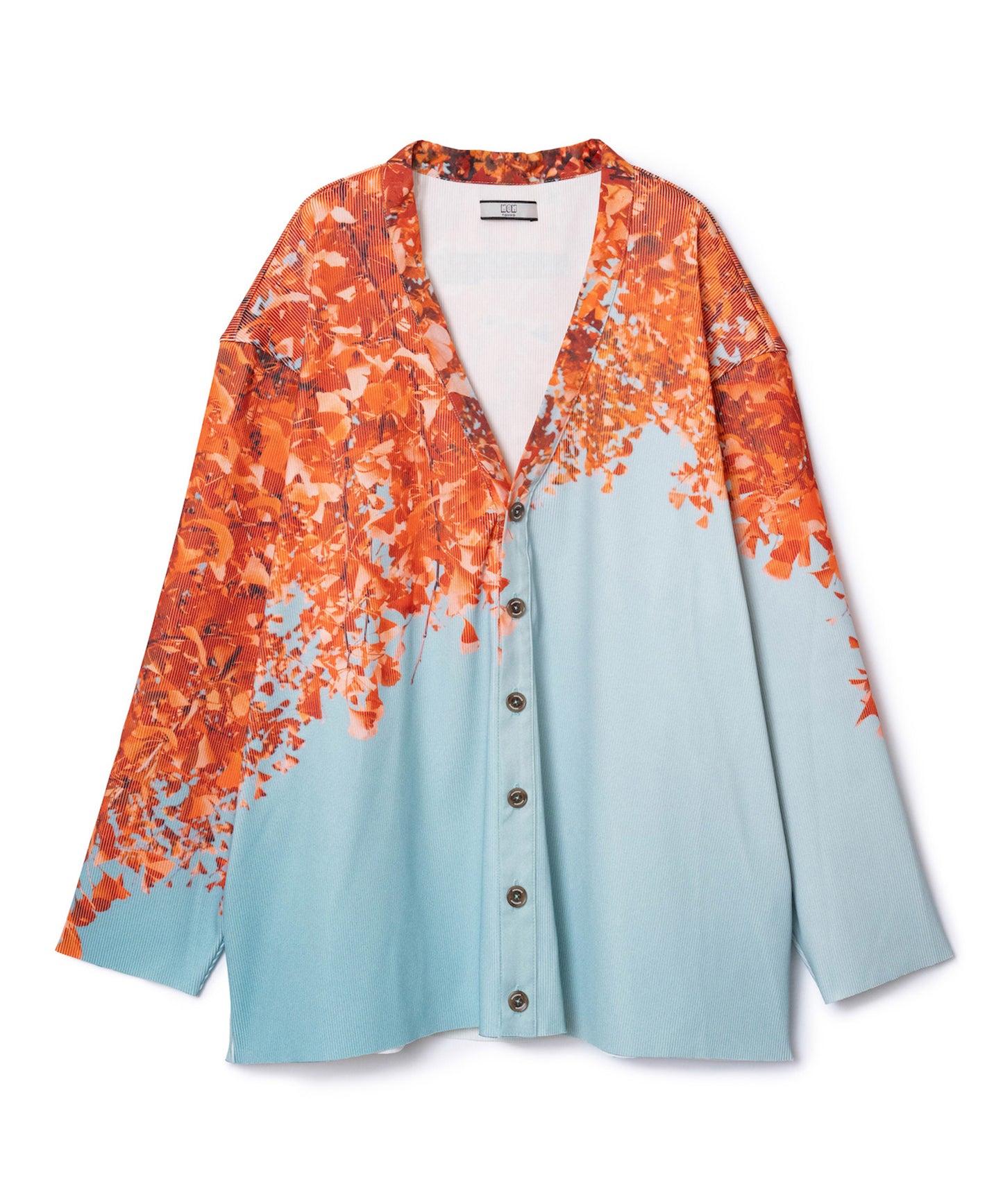 PRINT RIB BIG CARDIGAN 【納期9月下旬】