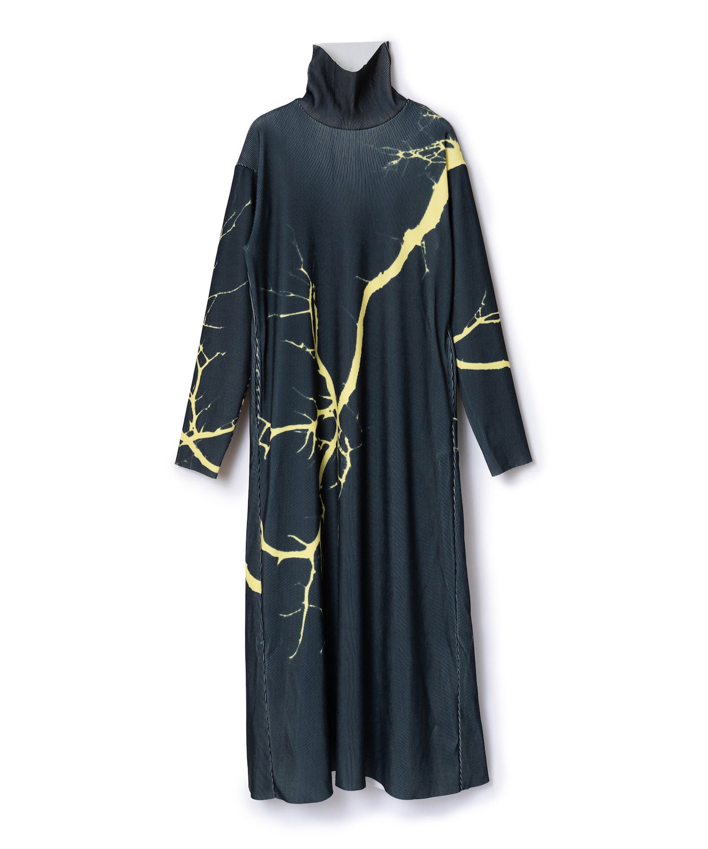 PRINT RIB HI-NECK ONE-PIECE【納期10月下旬】
