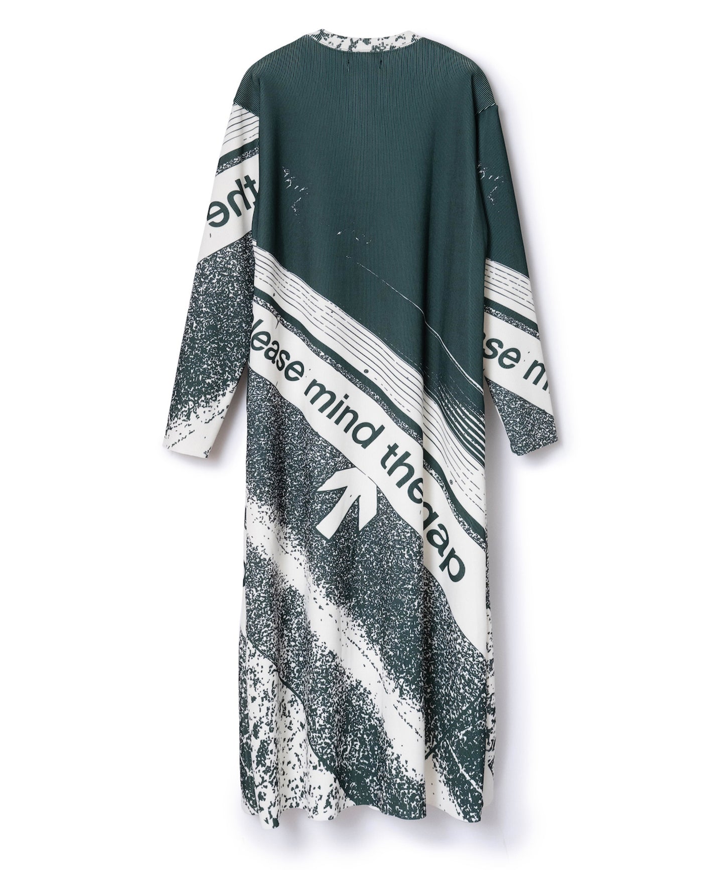 PRINT RIB L/S ONE-PIECE