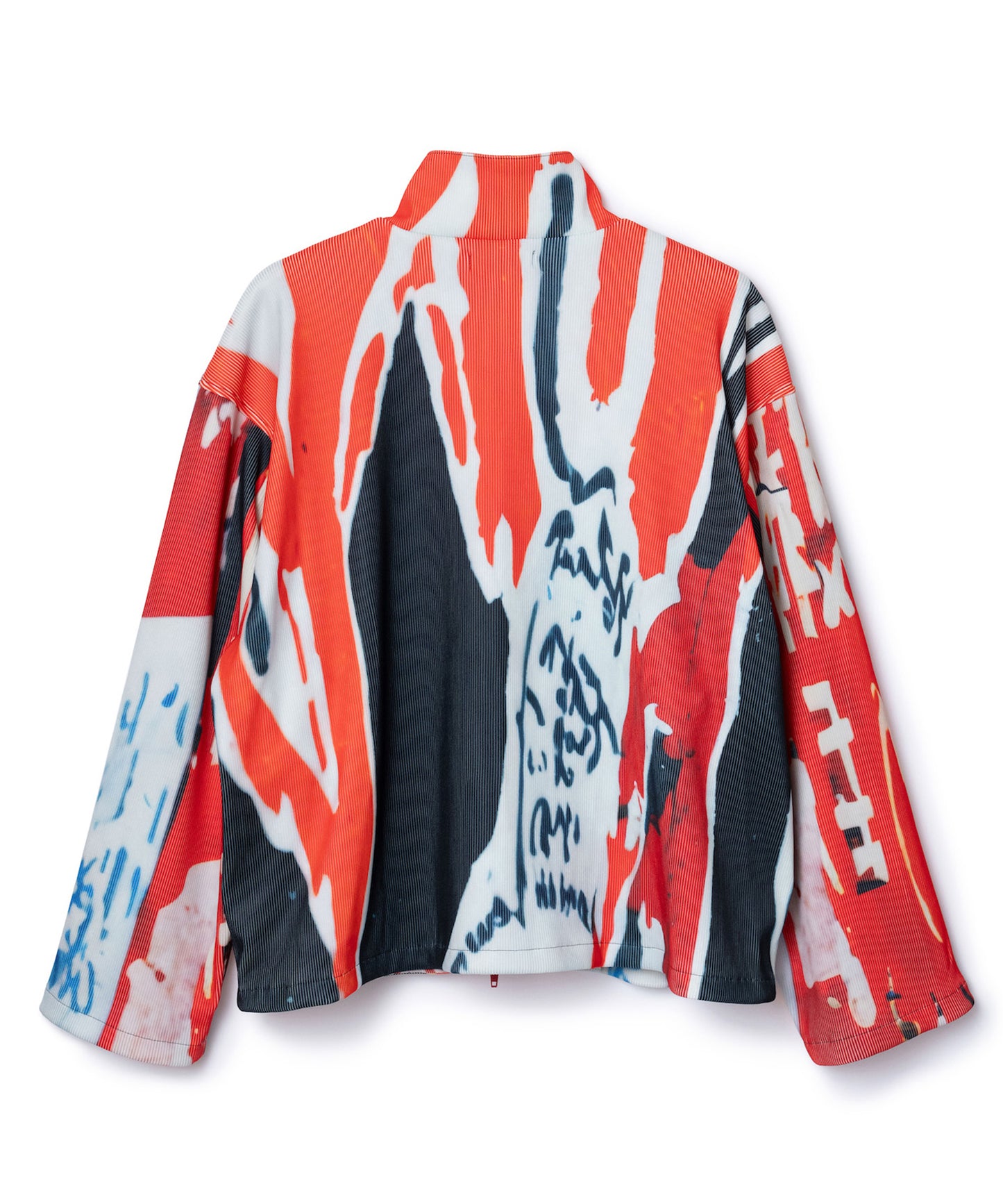 PRINT RIB ZIP-UP BLOUSON【納期10月下旬】