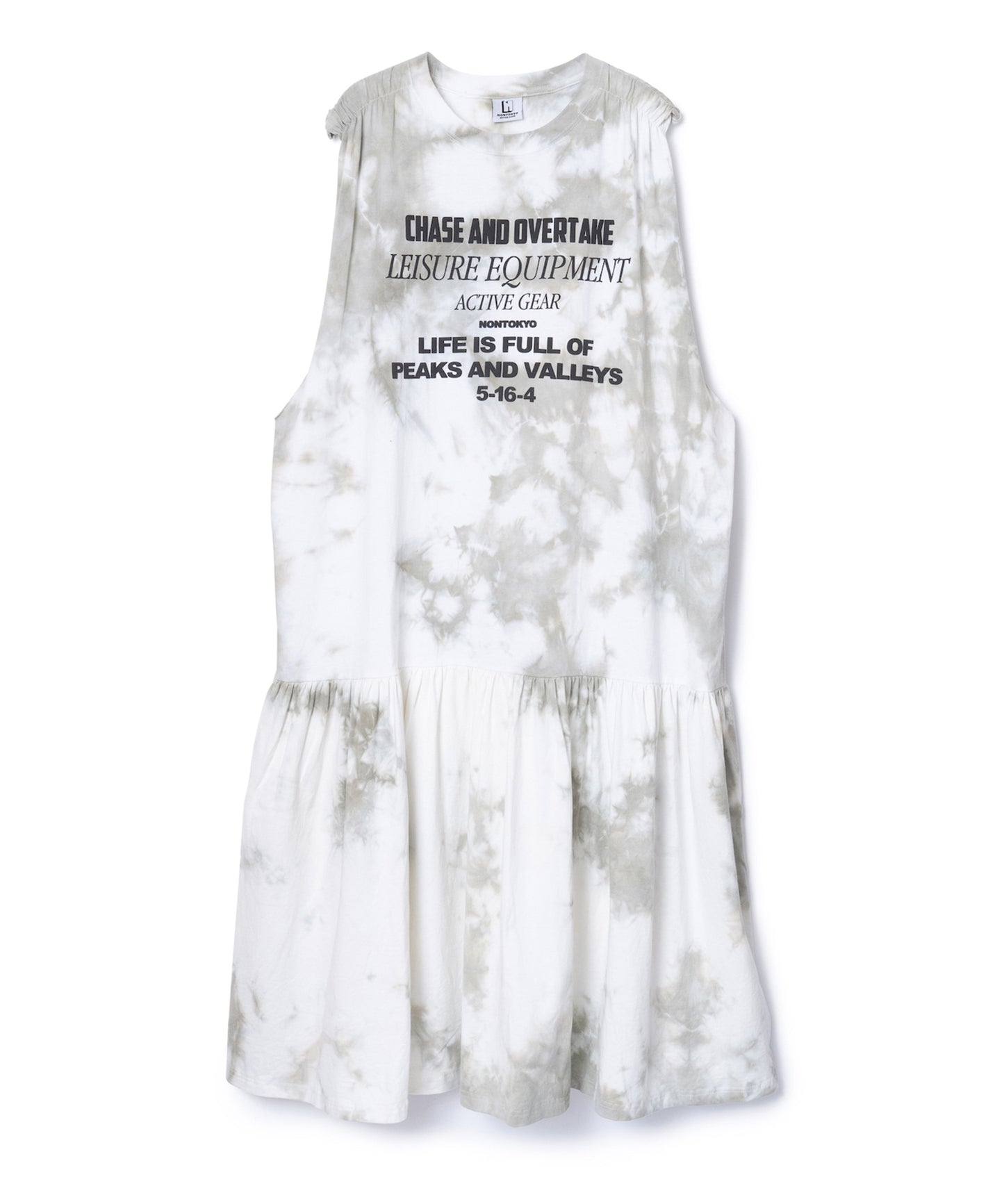 GATHER SHOULDER TIE-DYE ONE-PIECE 【納期8月下旬】