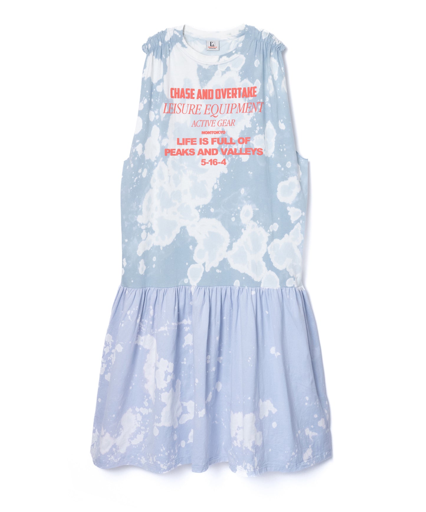 GATHER SHOULDER TIE-DYE ONE-PIECE 【納期8月下旬】