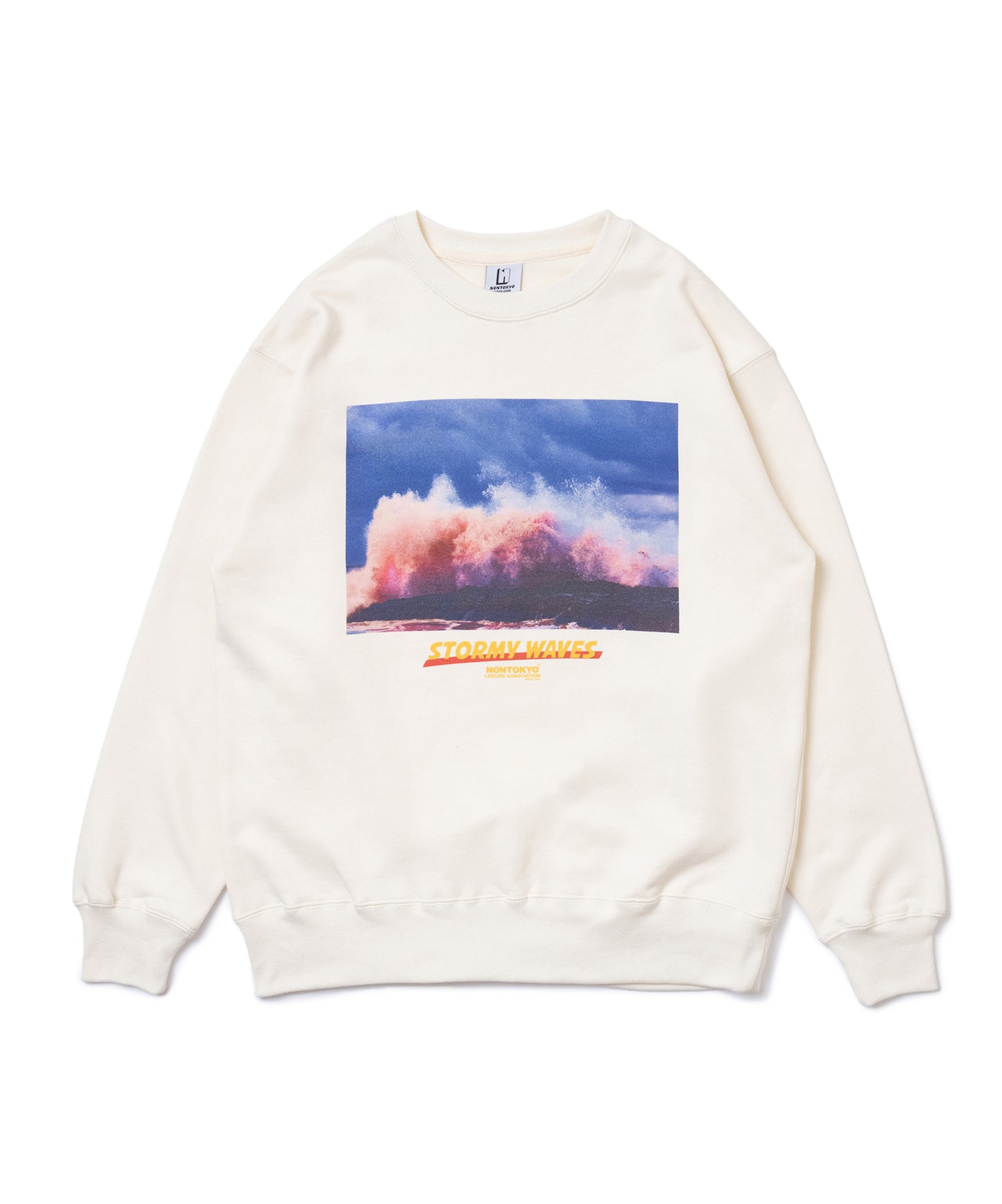 PRINT PULLOVER SWEAT(WAVE)【納期10月下旬】