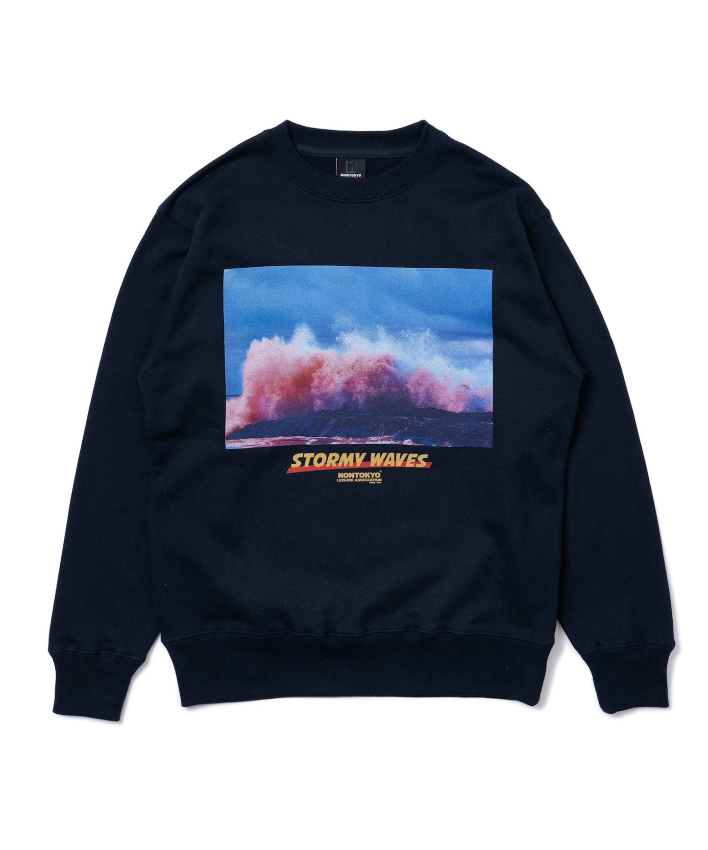PRINT PULLOVER SWEAT(WAVE)【納期10月下旬】