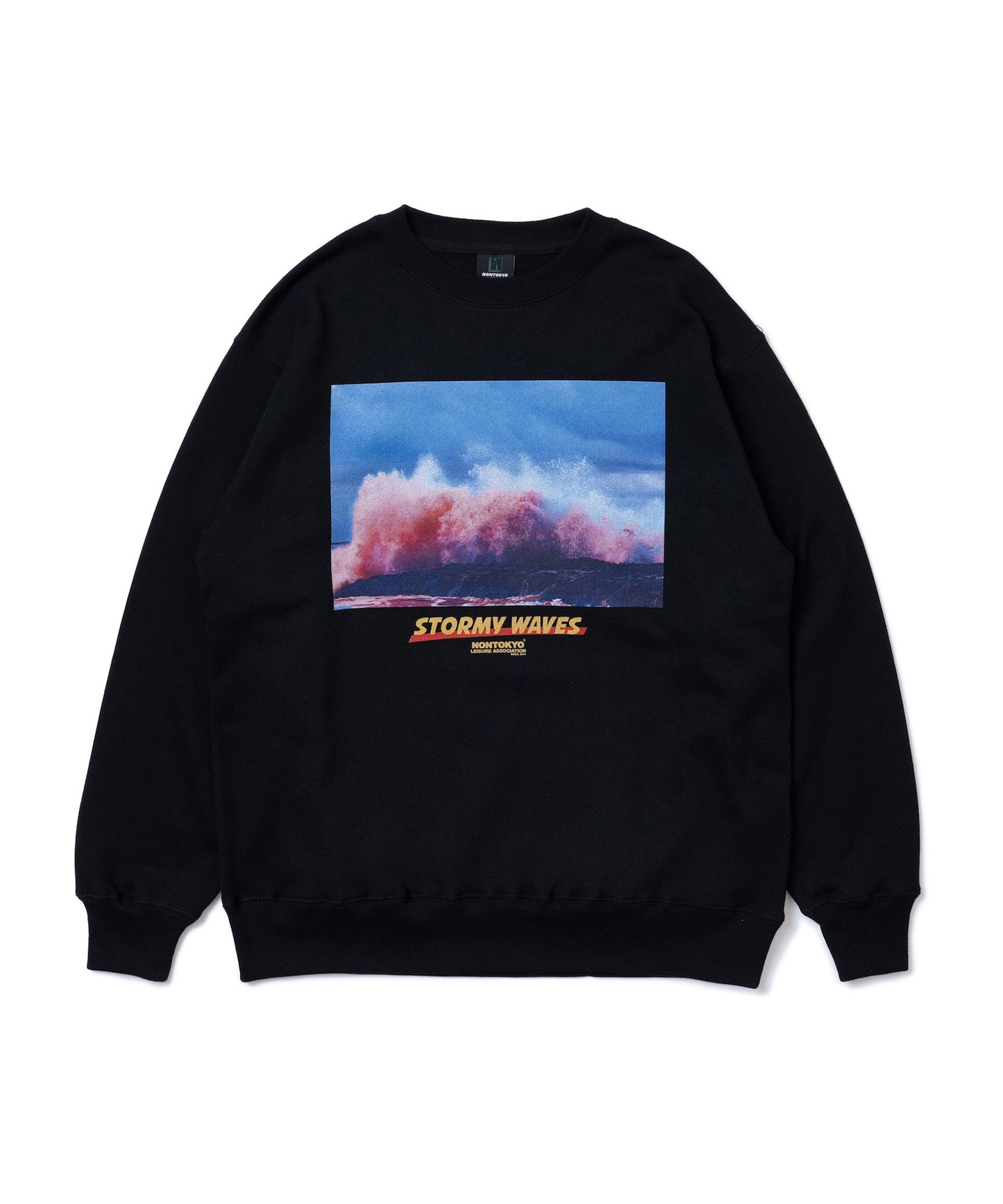 PRINT PULLOVER SWEAT(WAVE)【納期10月下旬】