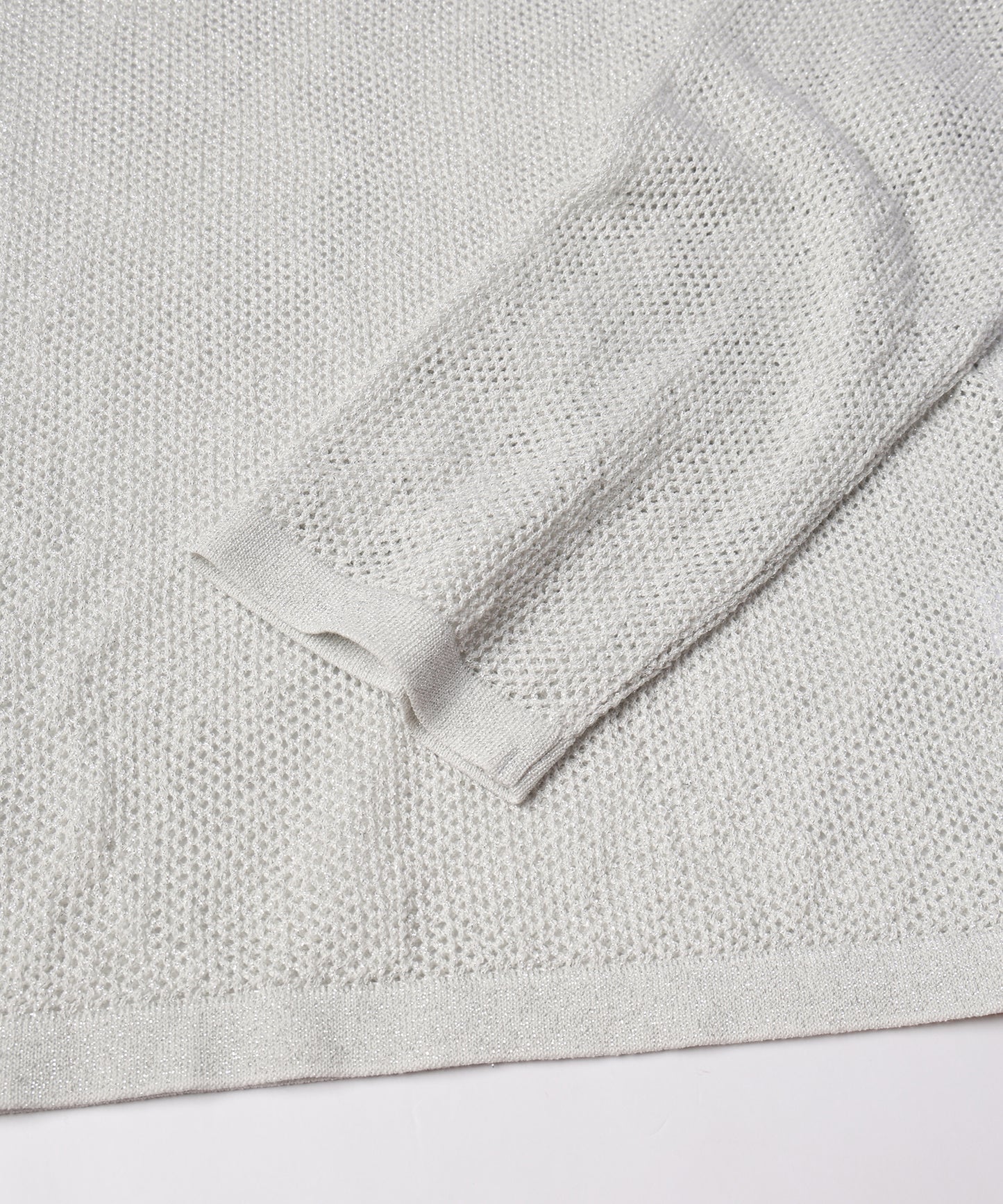 MESH LAME PULLOVER KNIT【商品納期 1月下旬】