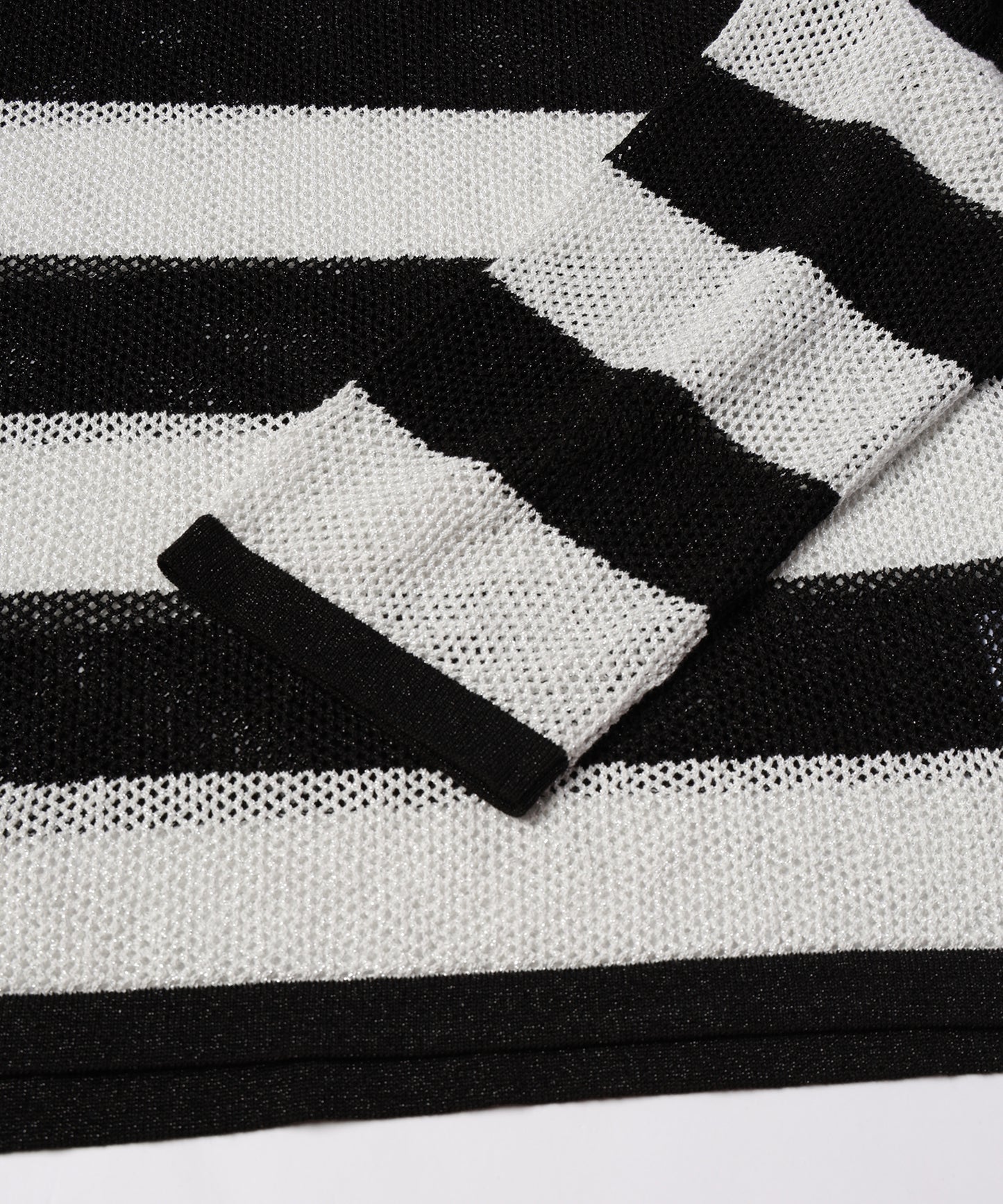 MESH LAME PULLOVER KNIT【商品納期 1月下旬】