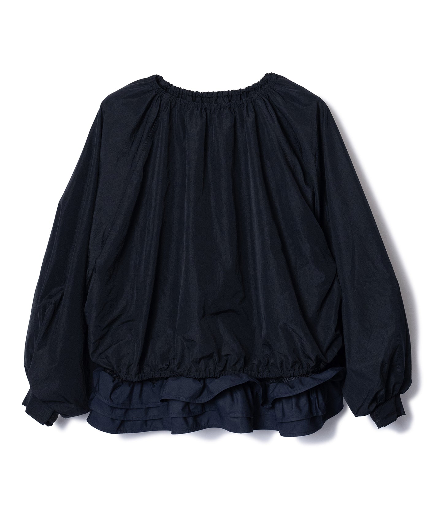 FRILL HEM NYLON PULLOVER